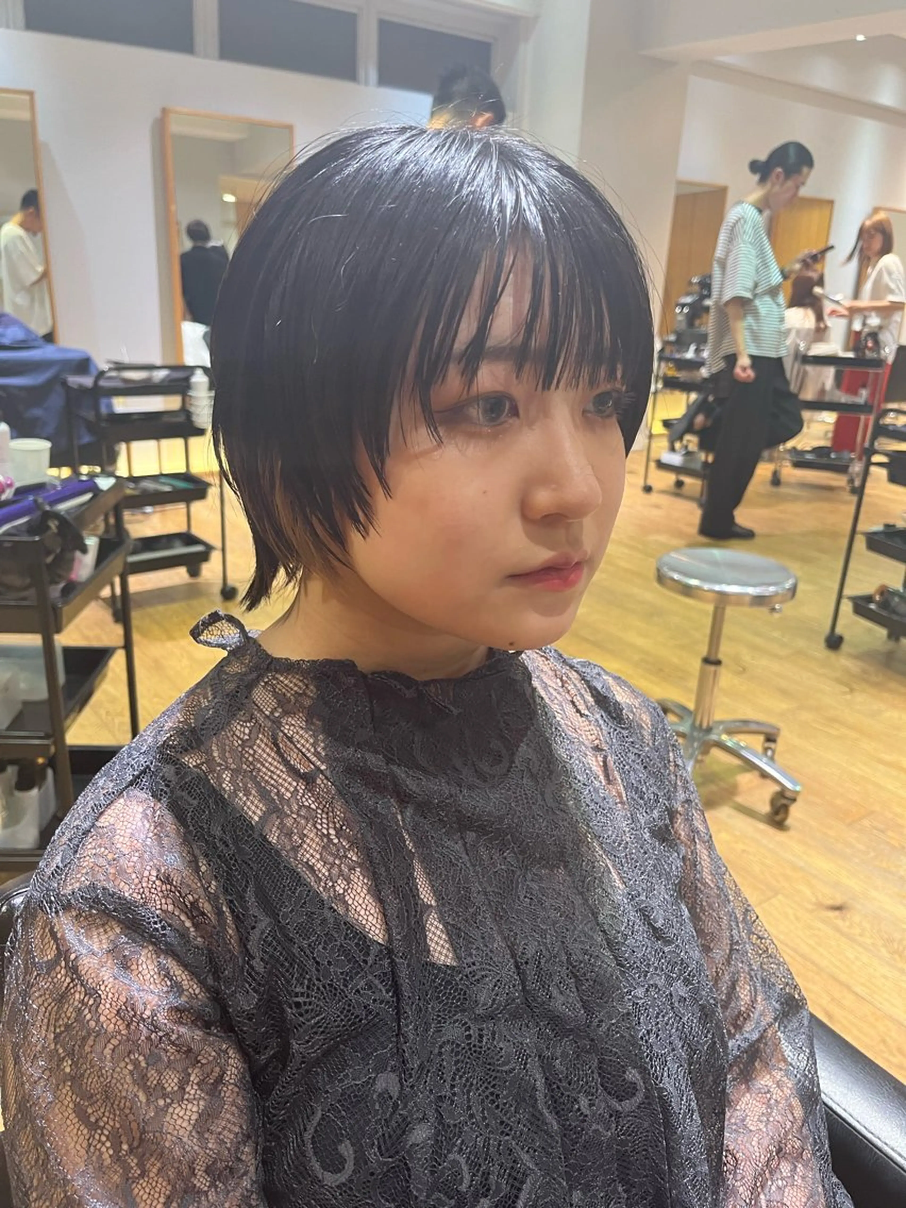 ショート タンバルモリパーマ 礒井メンキのヘアスタイル