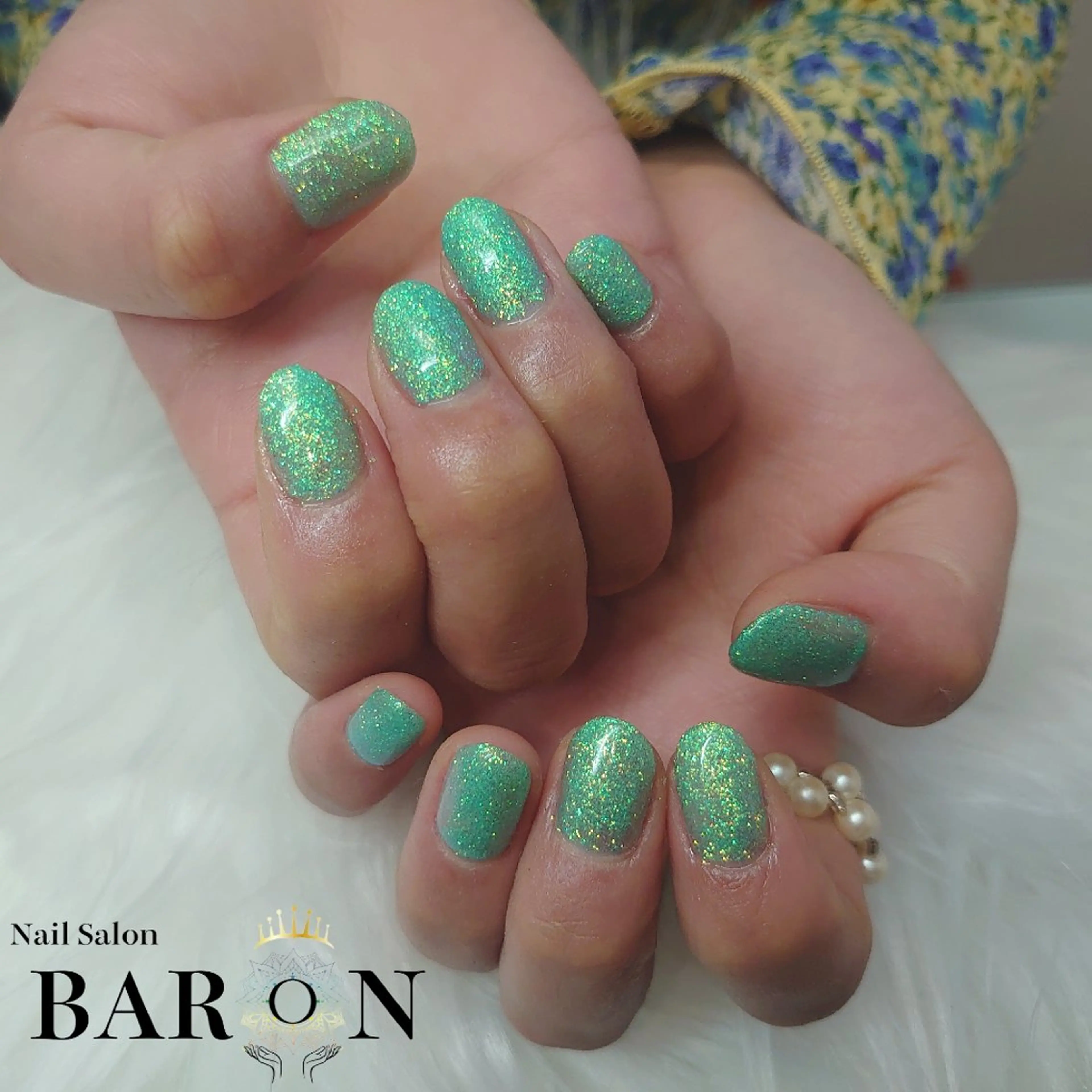 ネイル ラメ(グリッター) ワンカラーネイル ♛BARON♛ AOIのネイルデザイン