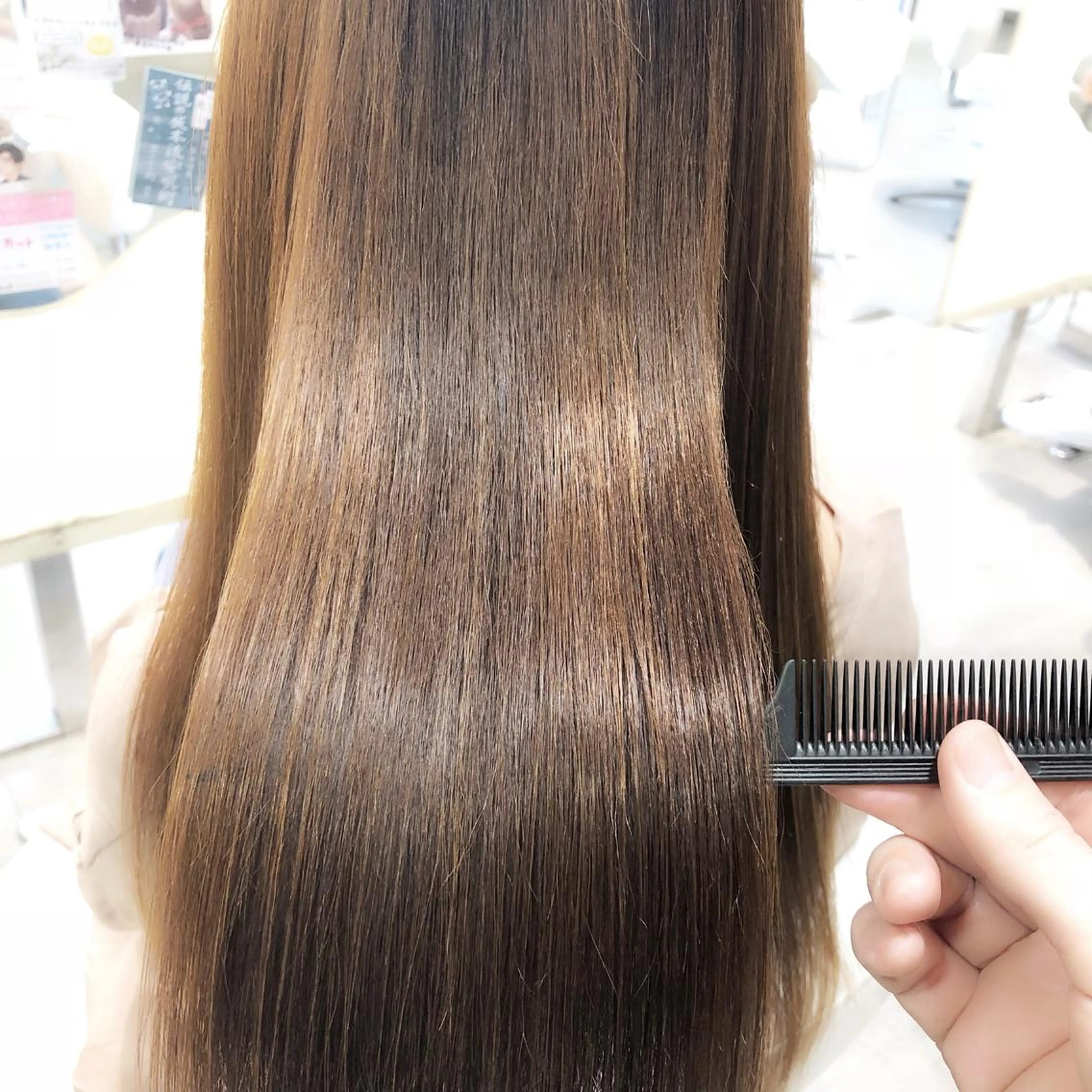 セミロング ブリーチ/髪質改善 NYNY大久保のヘアスタイル