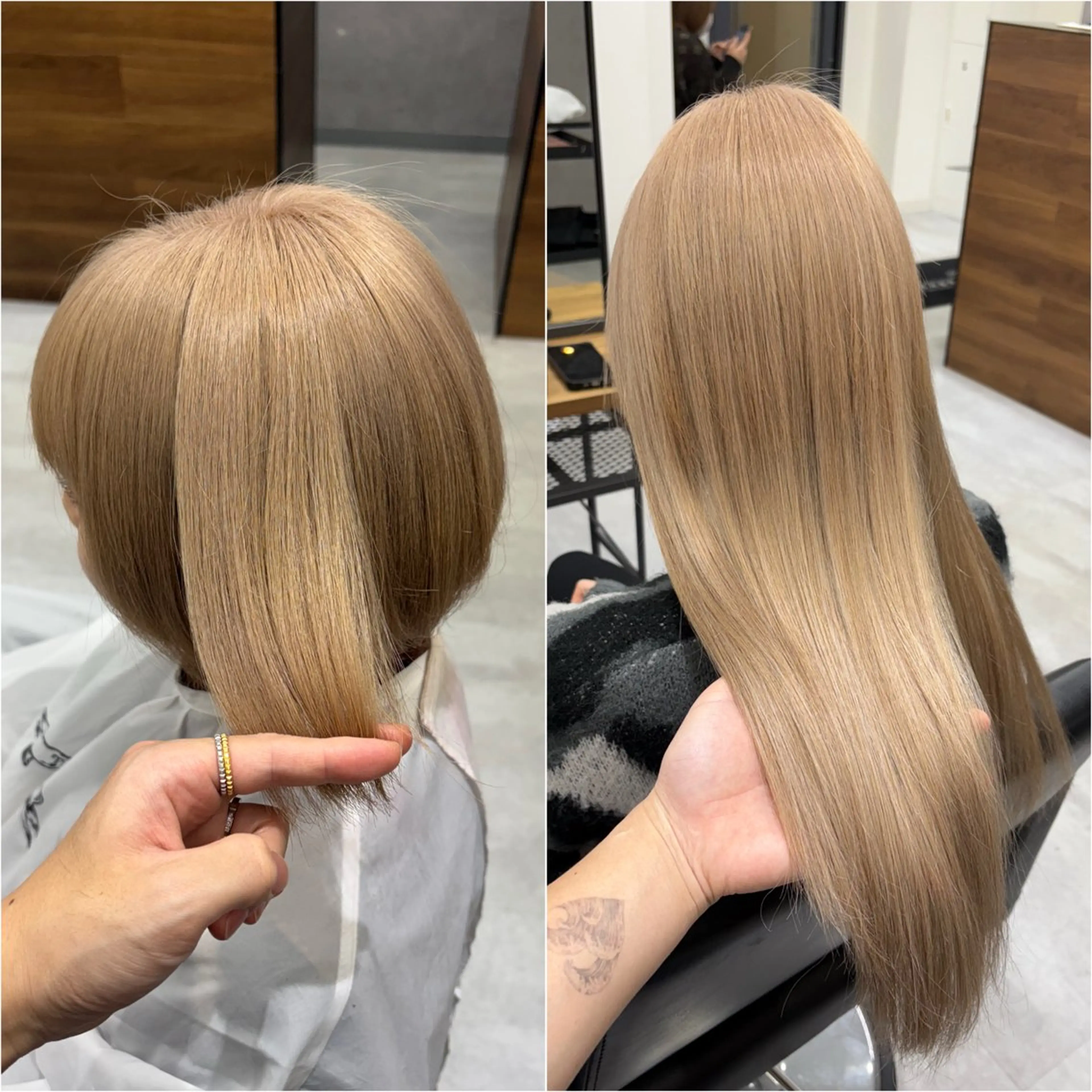 ロング シールエクステ エクステ ロング ヘアカラー トリートメント エクステ KEISUKE🐶 ブリーチ/エクステのヘアスタイル