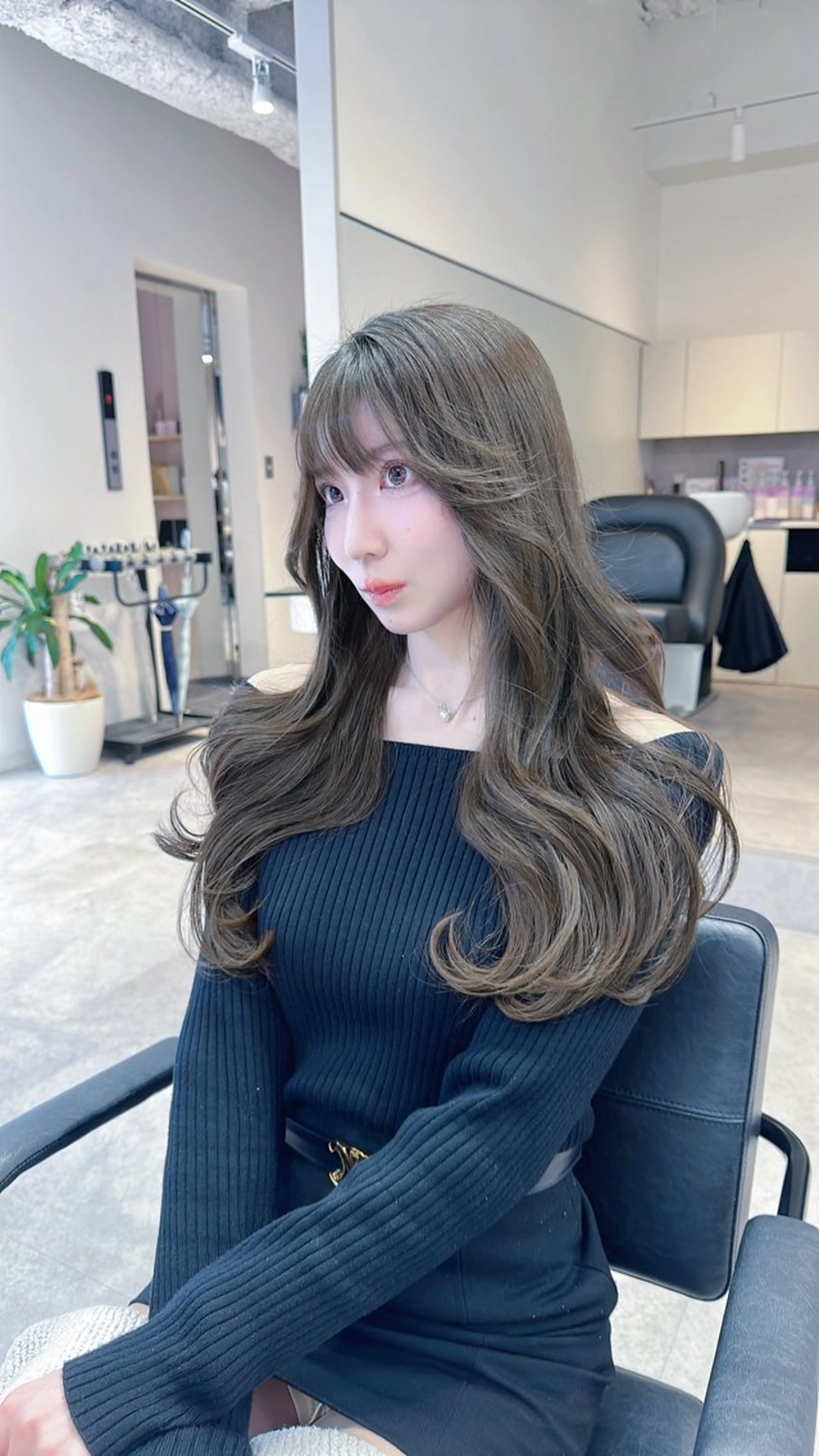 ロング カラー 韓国風ヘア emu所属・小顔カット/レイヤー 美髪特化/千葉中央のヘアスタイル