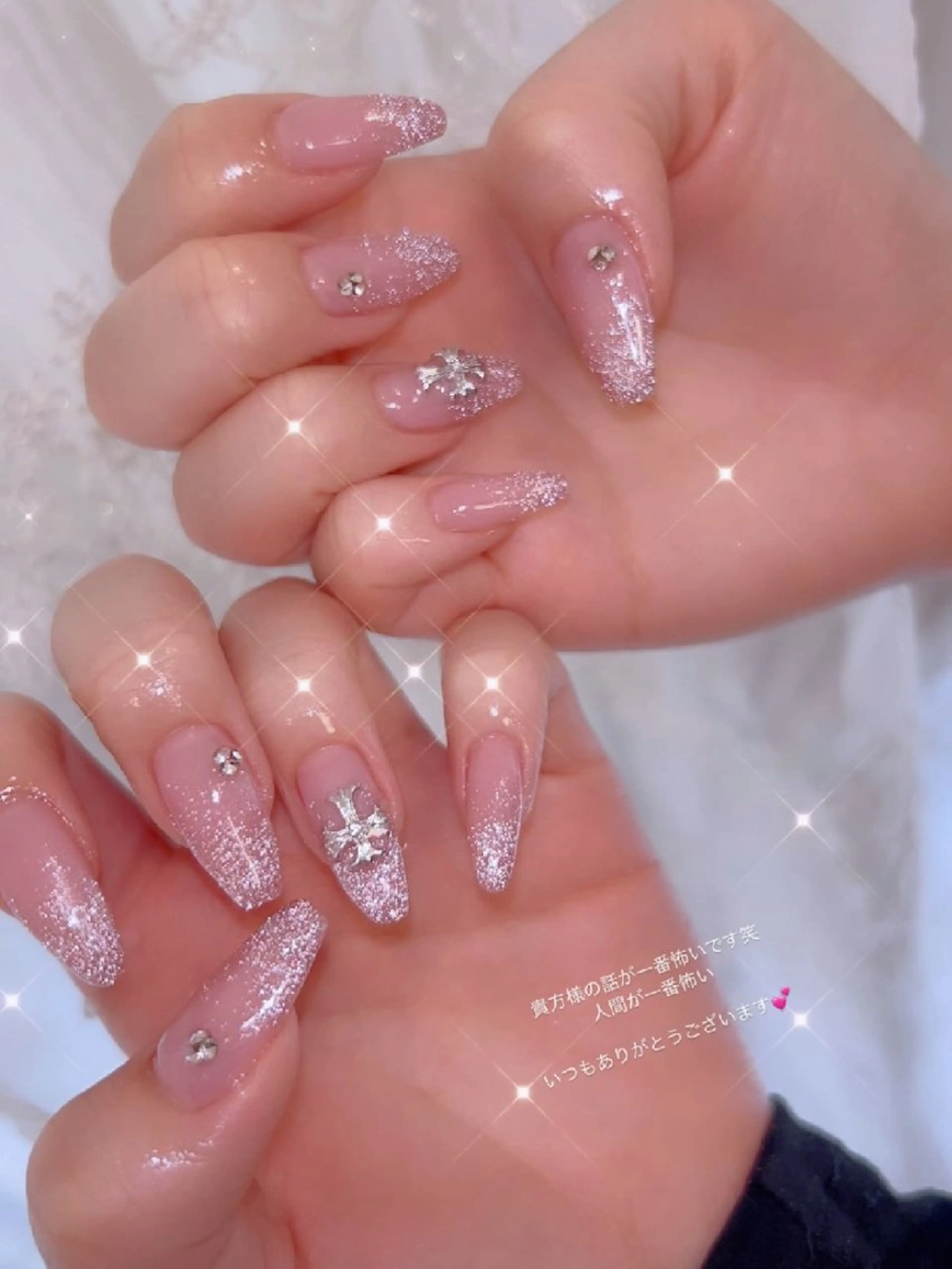 ネイル 長さ出し ジェルネイル 韓国ネイル マグネットネイル ニュアンスネイル ハンドネイル I LOVE ME  NAIL.｡.:*♡のネイルデザイン