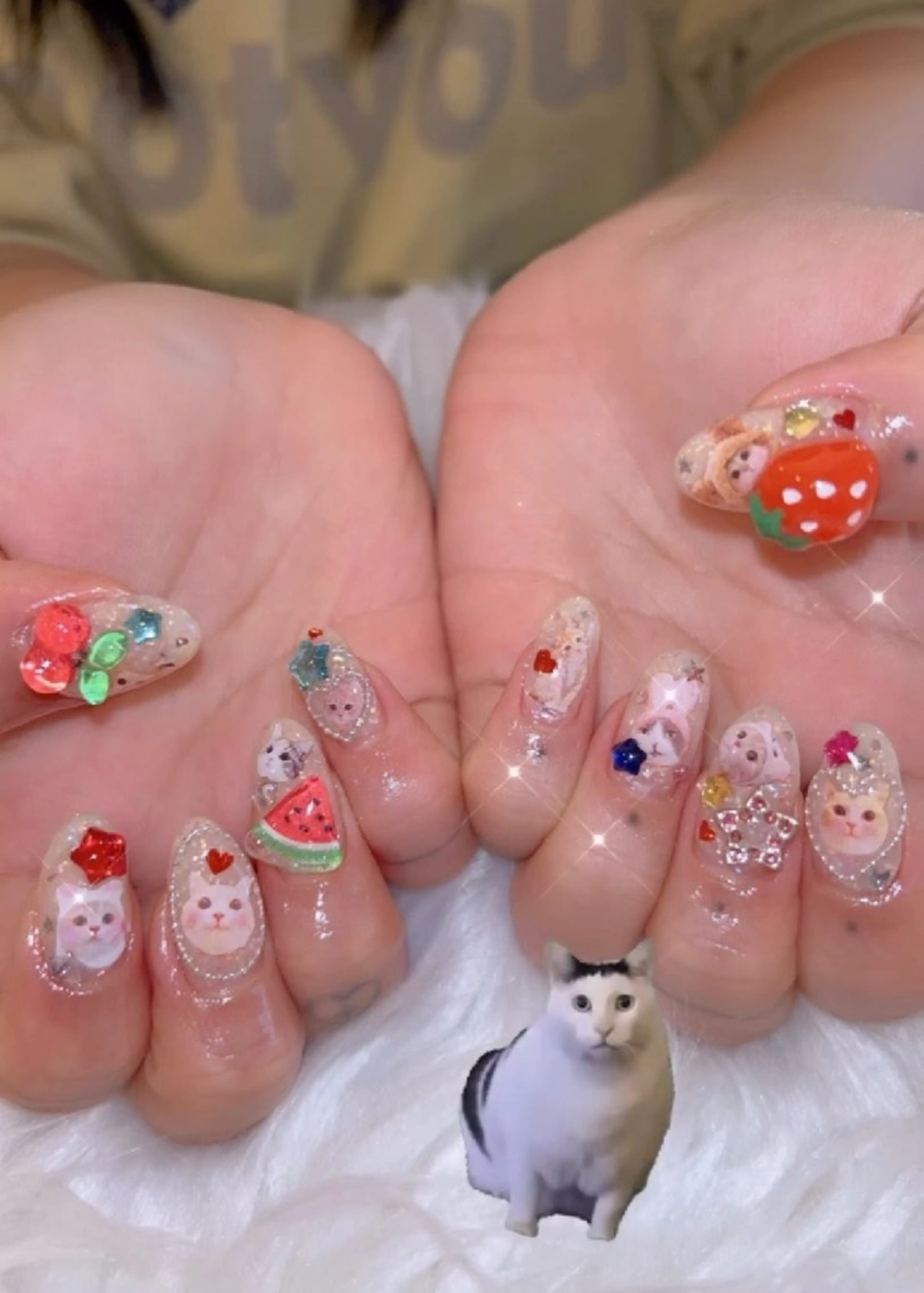 ネイル アートネイル 春ネイル バレンタイン ハンドネイル I LOVE ME  NAIL.｡.:*♡のネイルデザイン