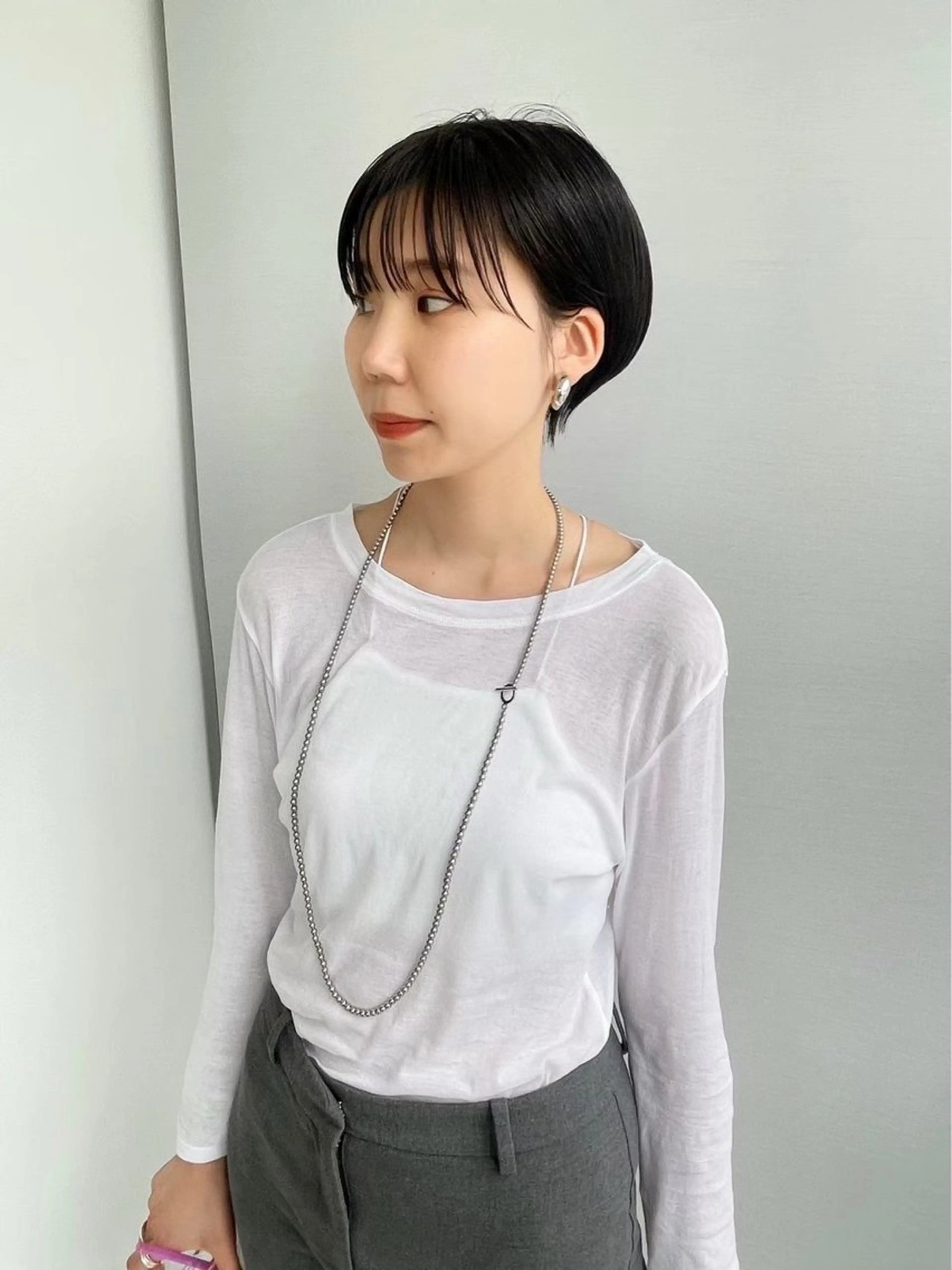 ショート 🫒🫒ブリーチなし 艶カラー🫒ヤマシロのヘアスタイル