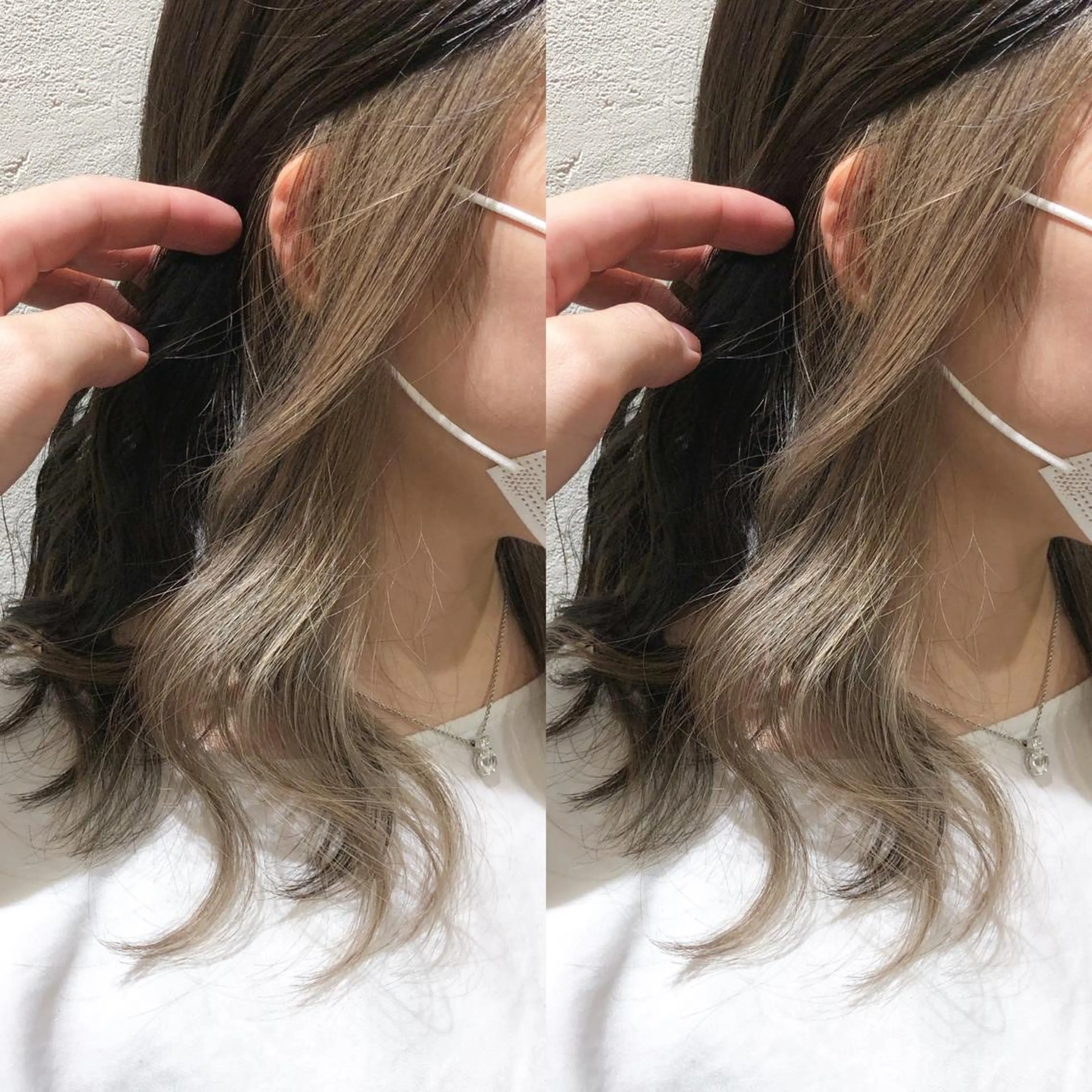 ロング カラー ベージュカラー ブリーチ インナーカラー ホワイトベージュ しゅうさん🍝 麻田秀太郎のヘアスタイル