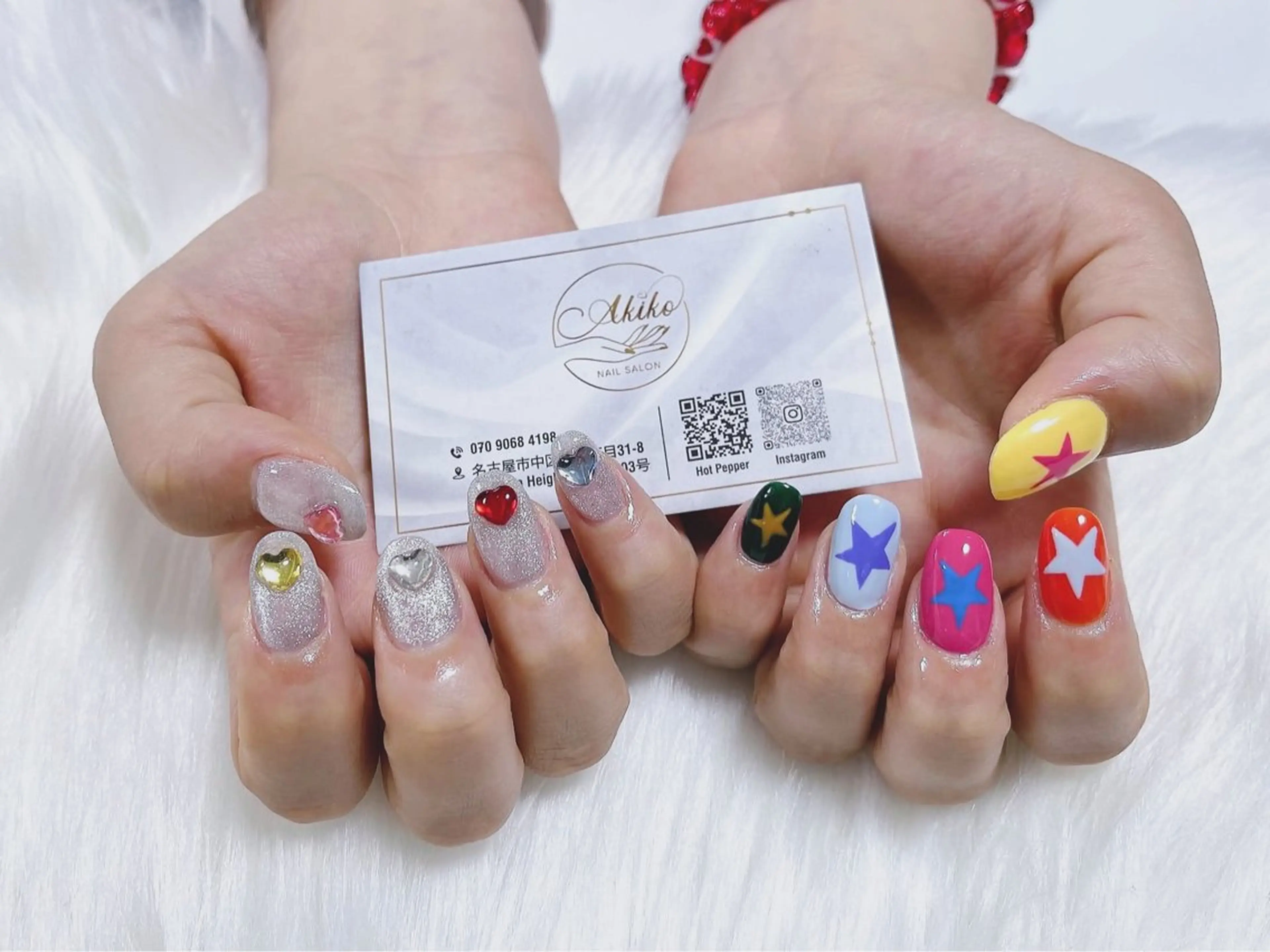 ネイル フットネイル ジェルネイル 韓国ネイル マグネットネイル 持ち込み ハンドネイル Akiko ネイルサロン所属・AKIKO ネイルサロンのネイルデザイン