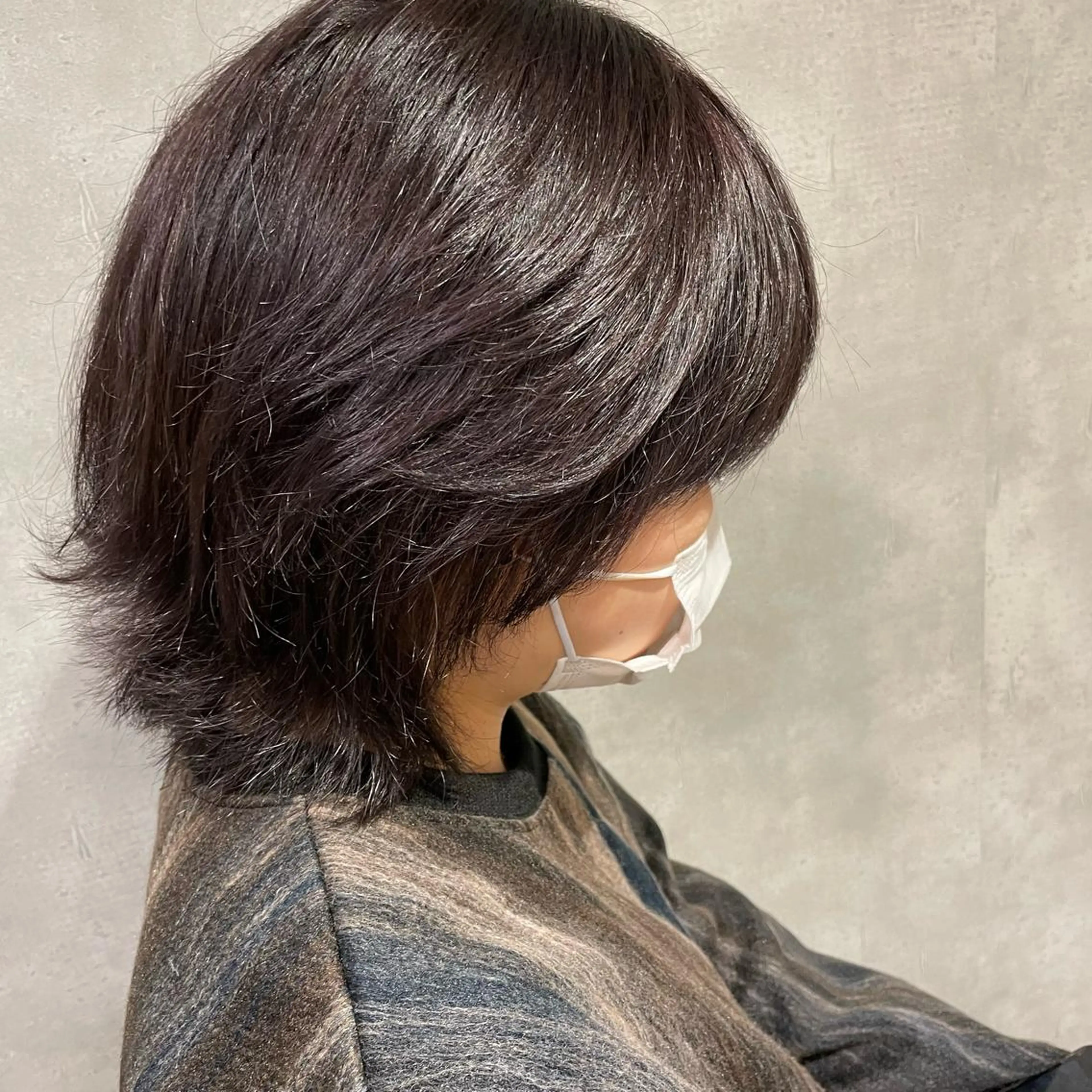 ショート カラー ラベンダーカラー ラベンダーグレー 🍮中山詩乃🍮顔 まわりデザイン◎のヘアスタイル