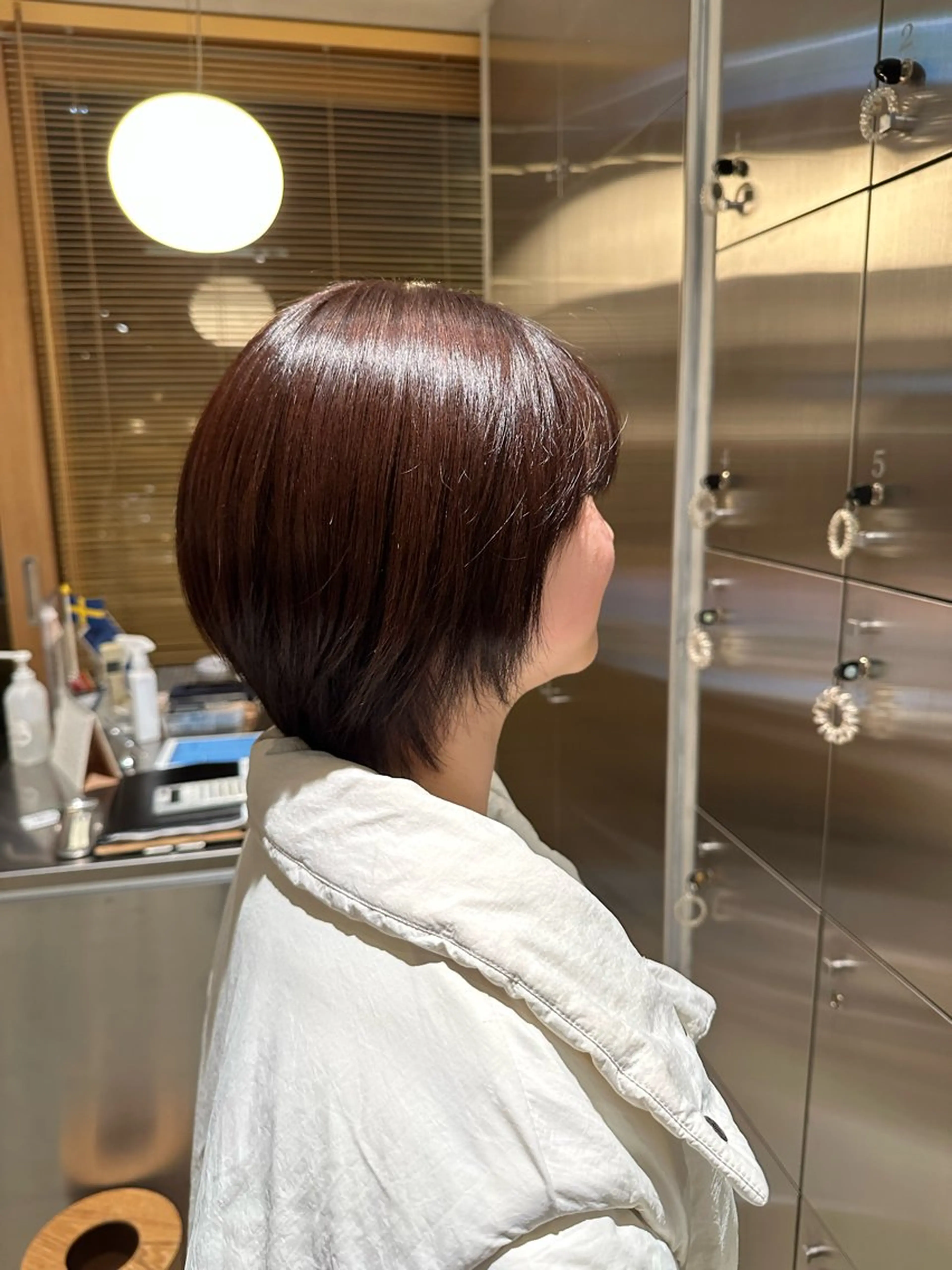 ショート カラー ブラウンカラー ピンクカラー ピンクブラウン ヘアカラー 山田 麻海のヘアスタイル