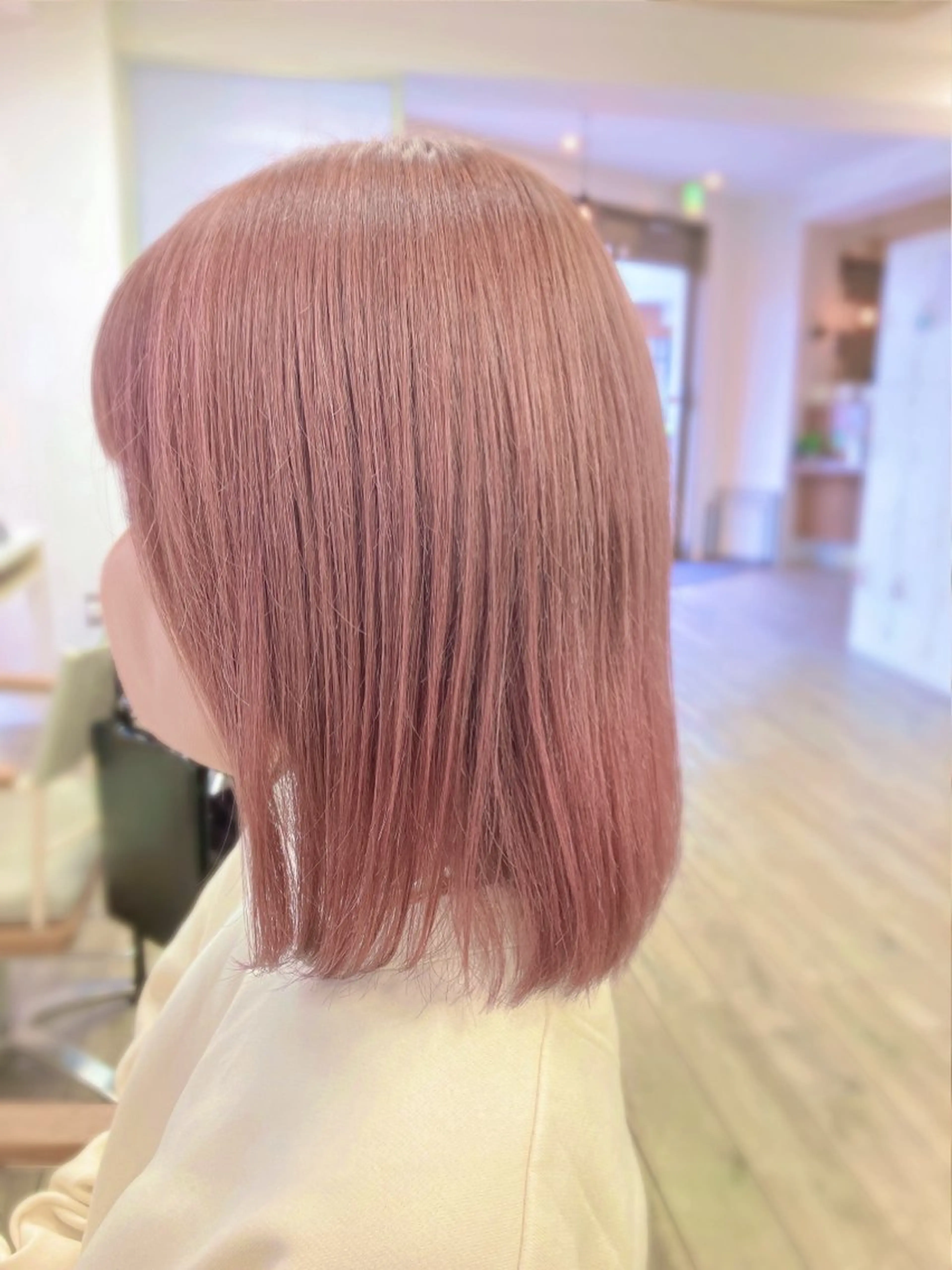 ミディアム カラー 菊地 聖のヘアスタイル