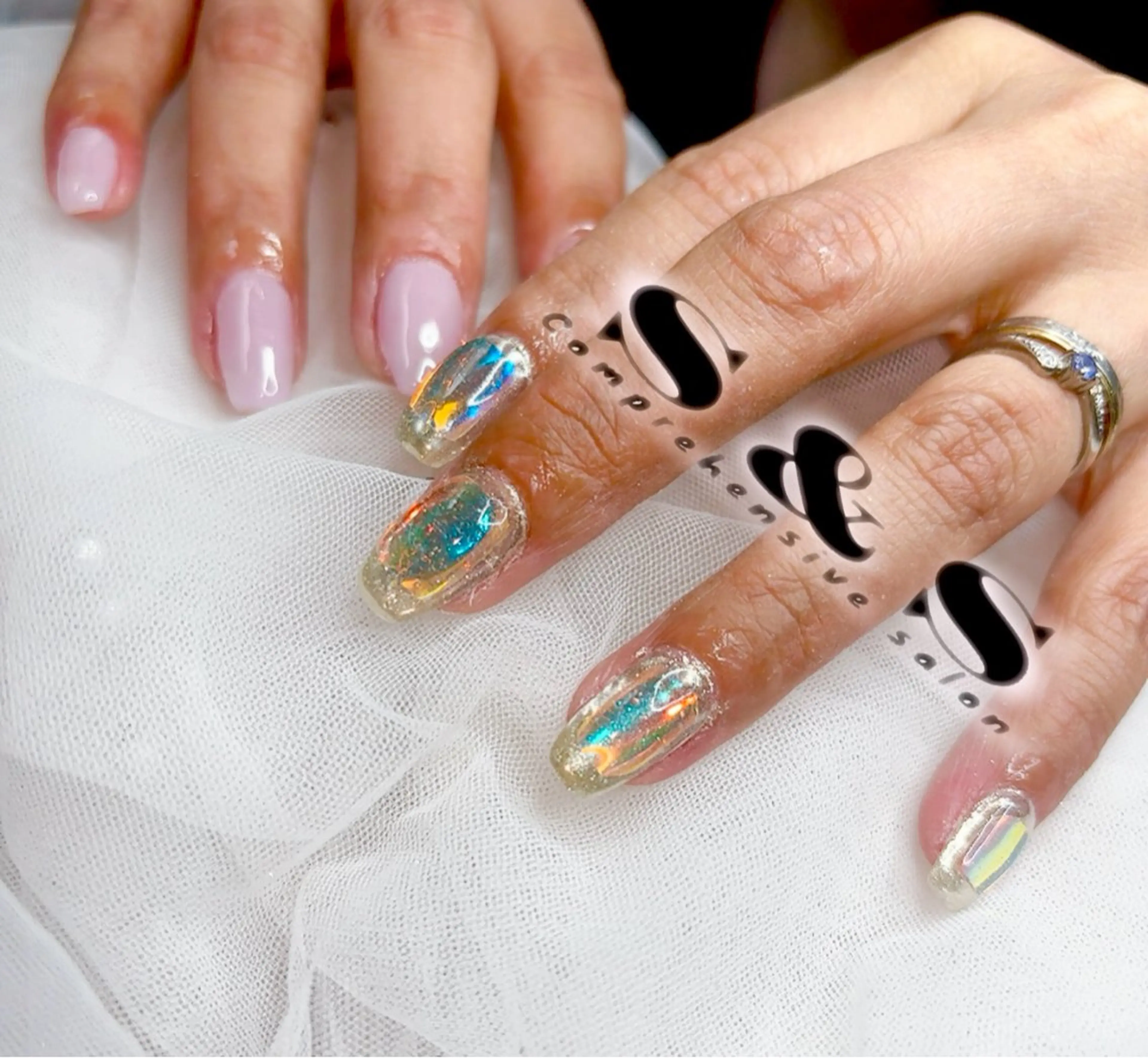 ネイル 長さ出し 氷ネイル・うるうるネイル メンズネイル 持ち込み 夏ネイル S&S 村田小百合のネイルデザイン