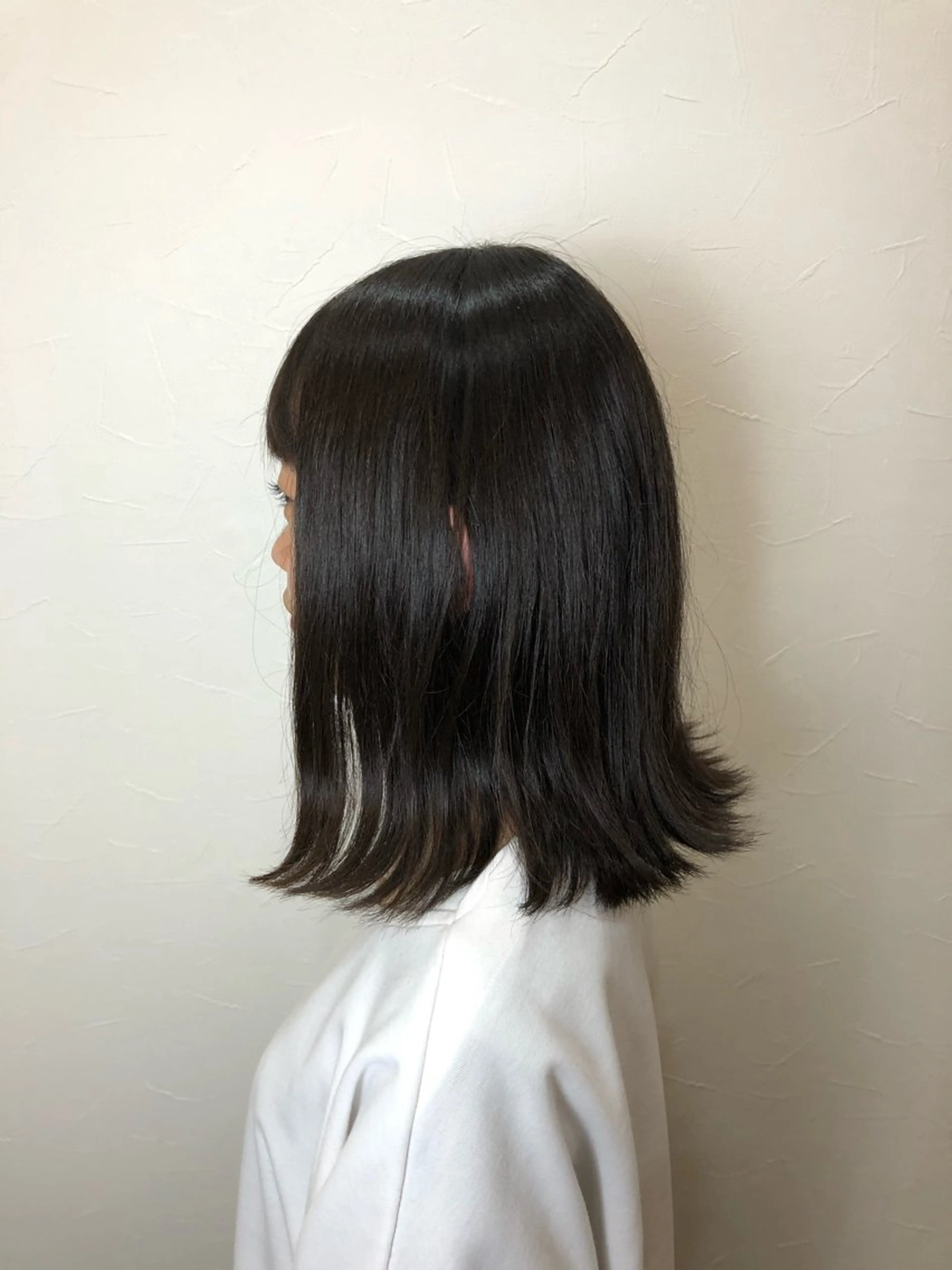 セミロング 外ハネヘア 縮毛矯正&髪質改善/ きょうの🐺のヘアスタイル