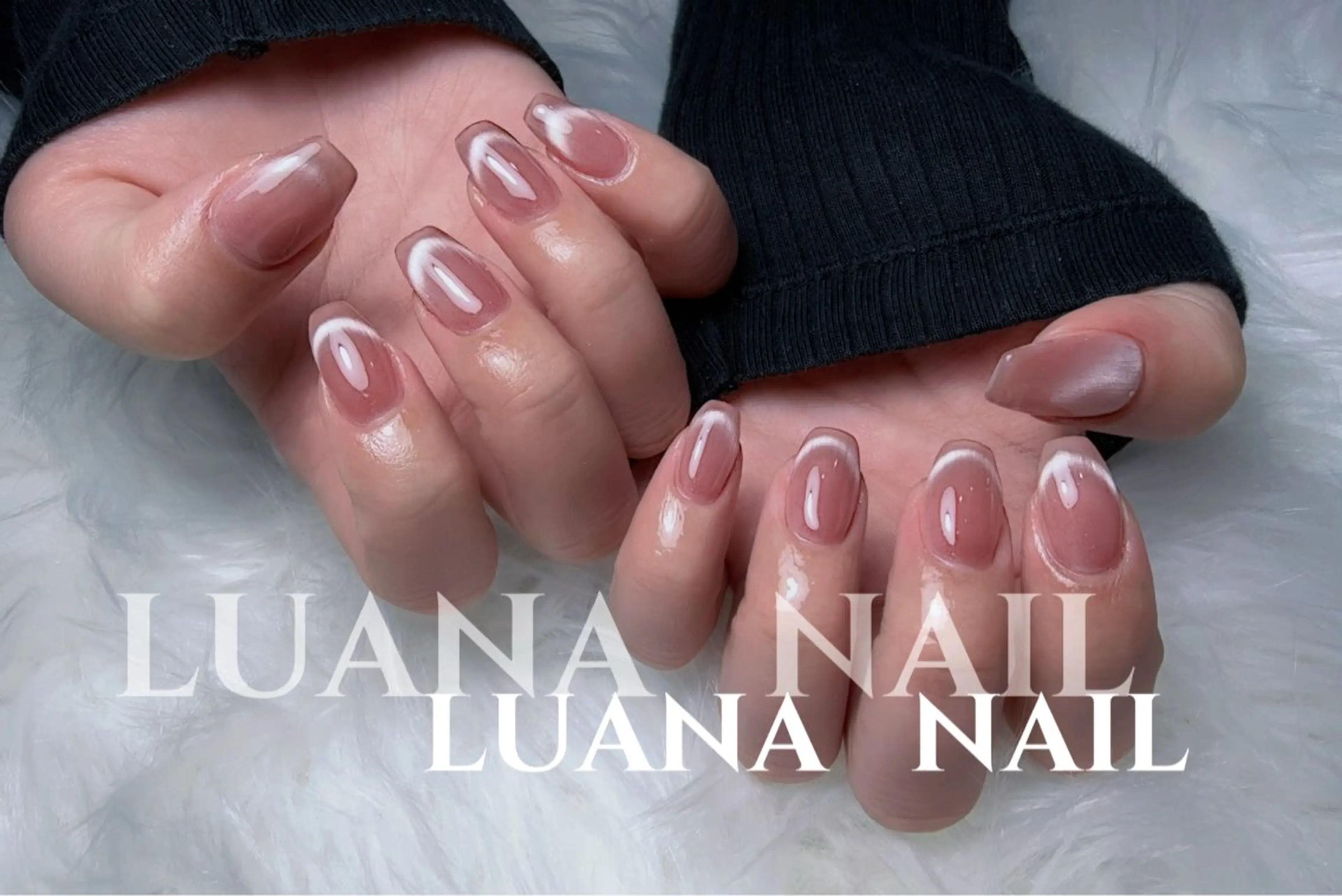 ネイル フラッシュネイル フレンチネイル 韓国ネイル マグネットネイル ミラーネイル ハンドネイル ルアナネイルサロン所属・ルアナネイル サロンのネイルデザイン