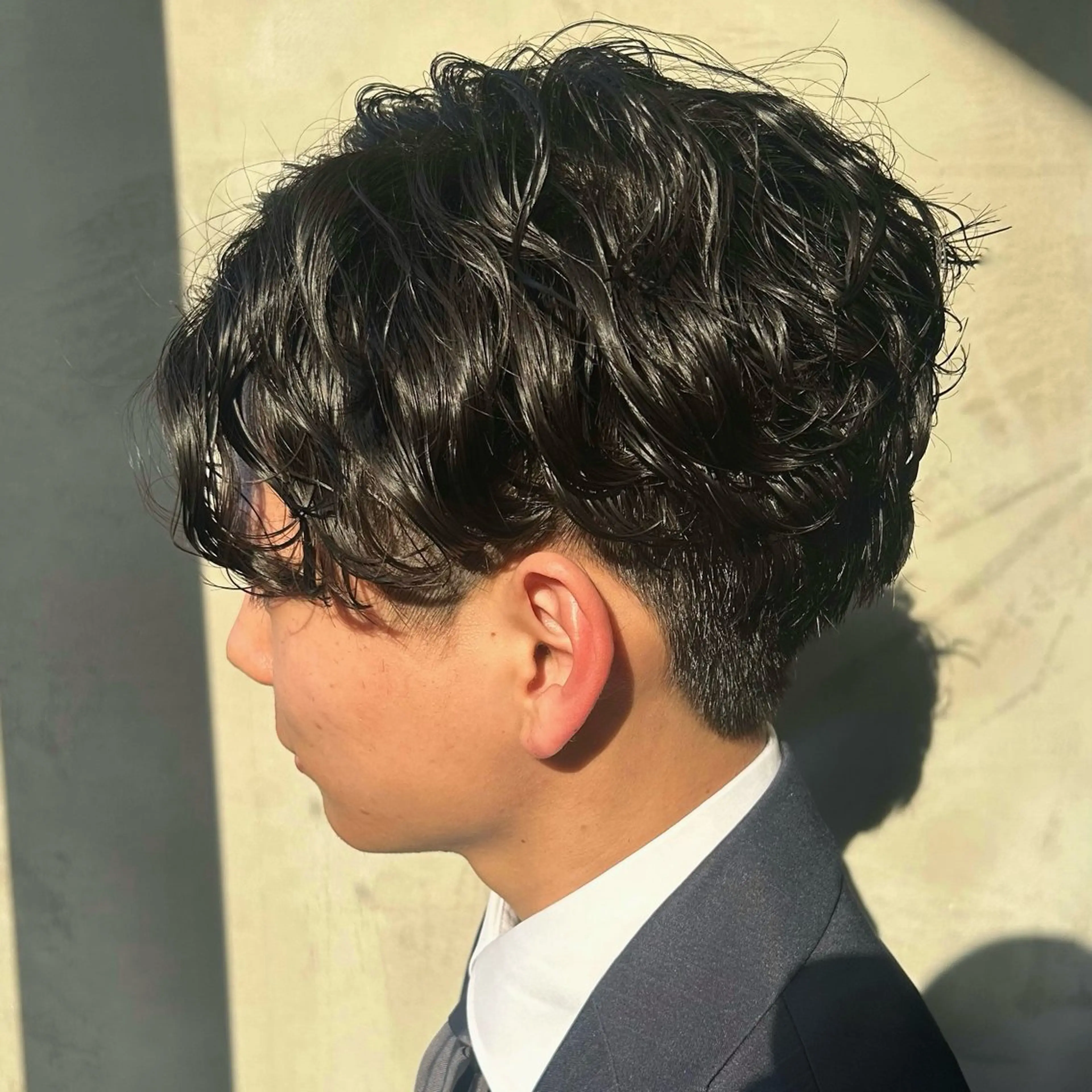 メンズ カット パーマ 前隈 のりかのヘアスタイル