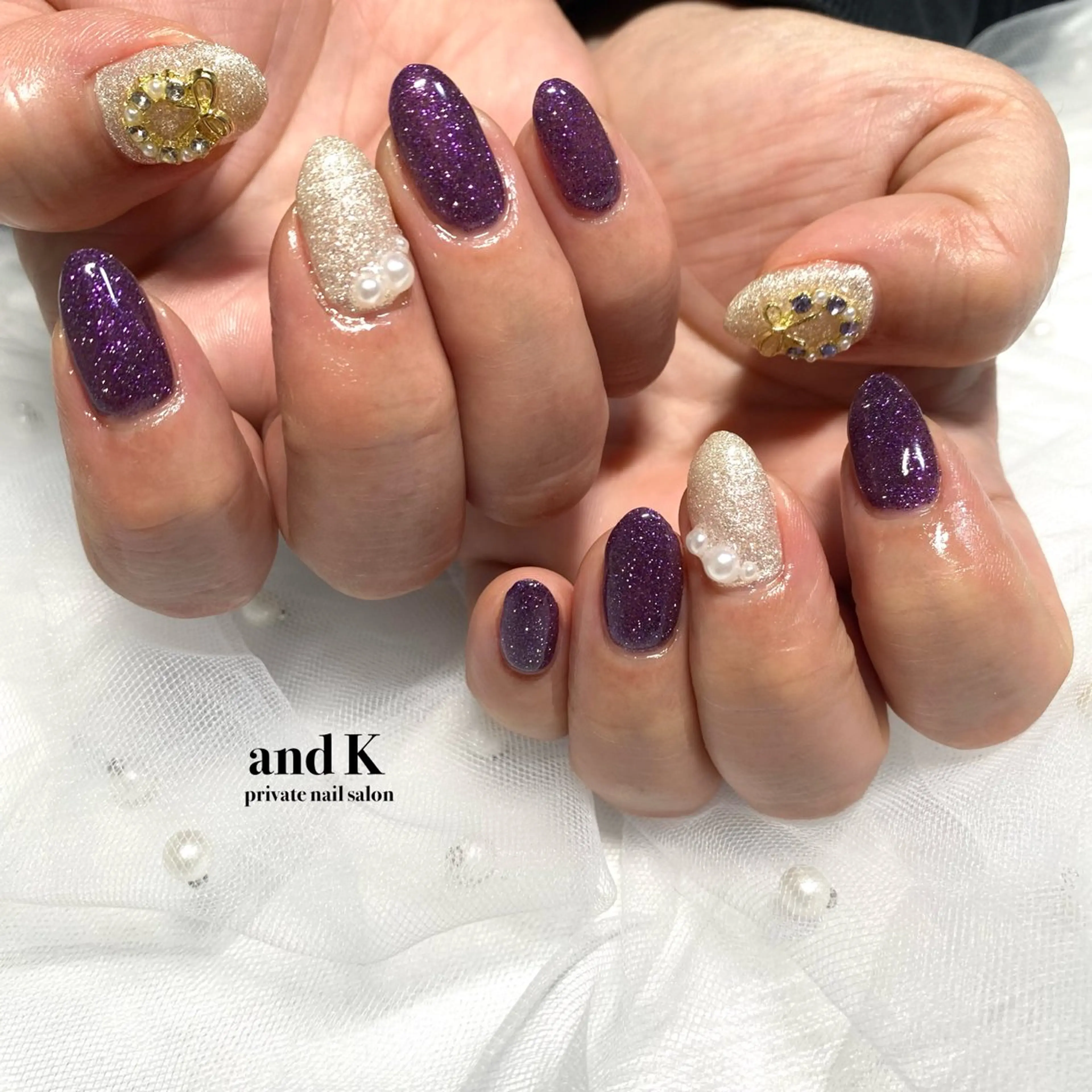ネイル フラッシュネイル キラキラネイル andK nail salonのネイルデザイン