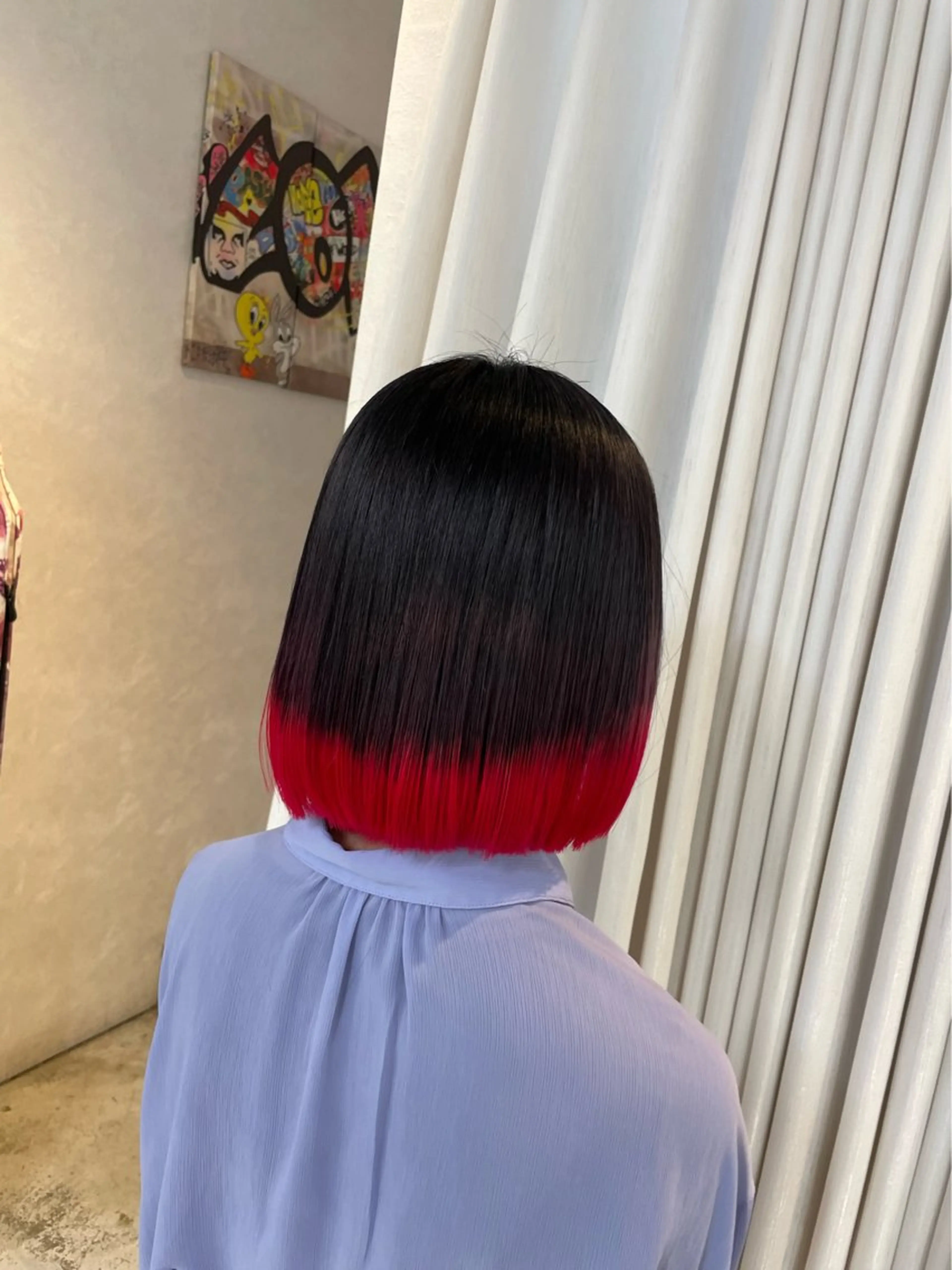 ミディアム カラー 安井まゆ _Box mico.のヘアスタイル