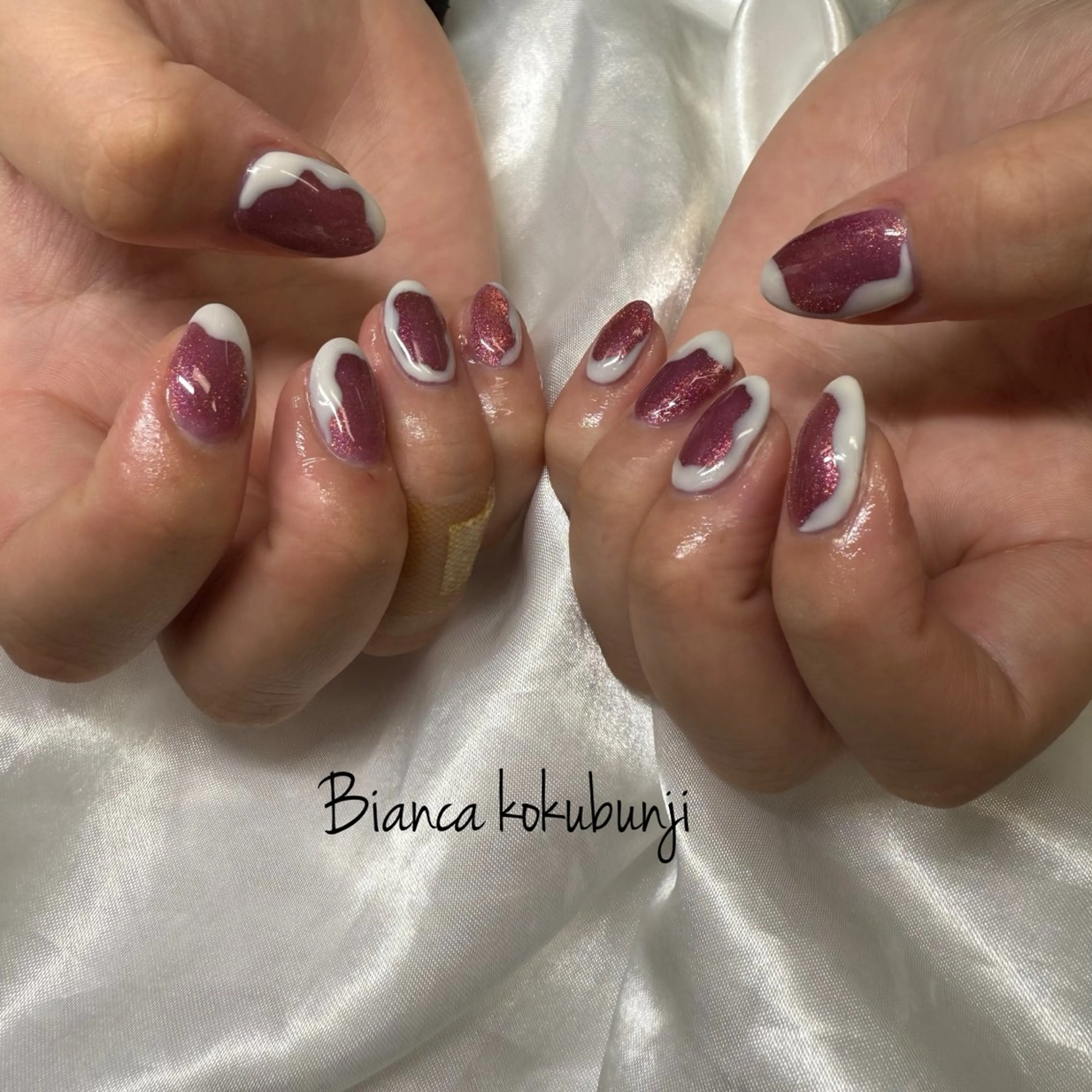 ネイル マグネットネイル ニュアンスネイル ハンドネイル Bianca☁国分寺 🤍店長/黒木愛美のネイルデザイン
