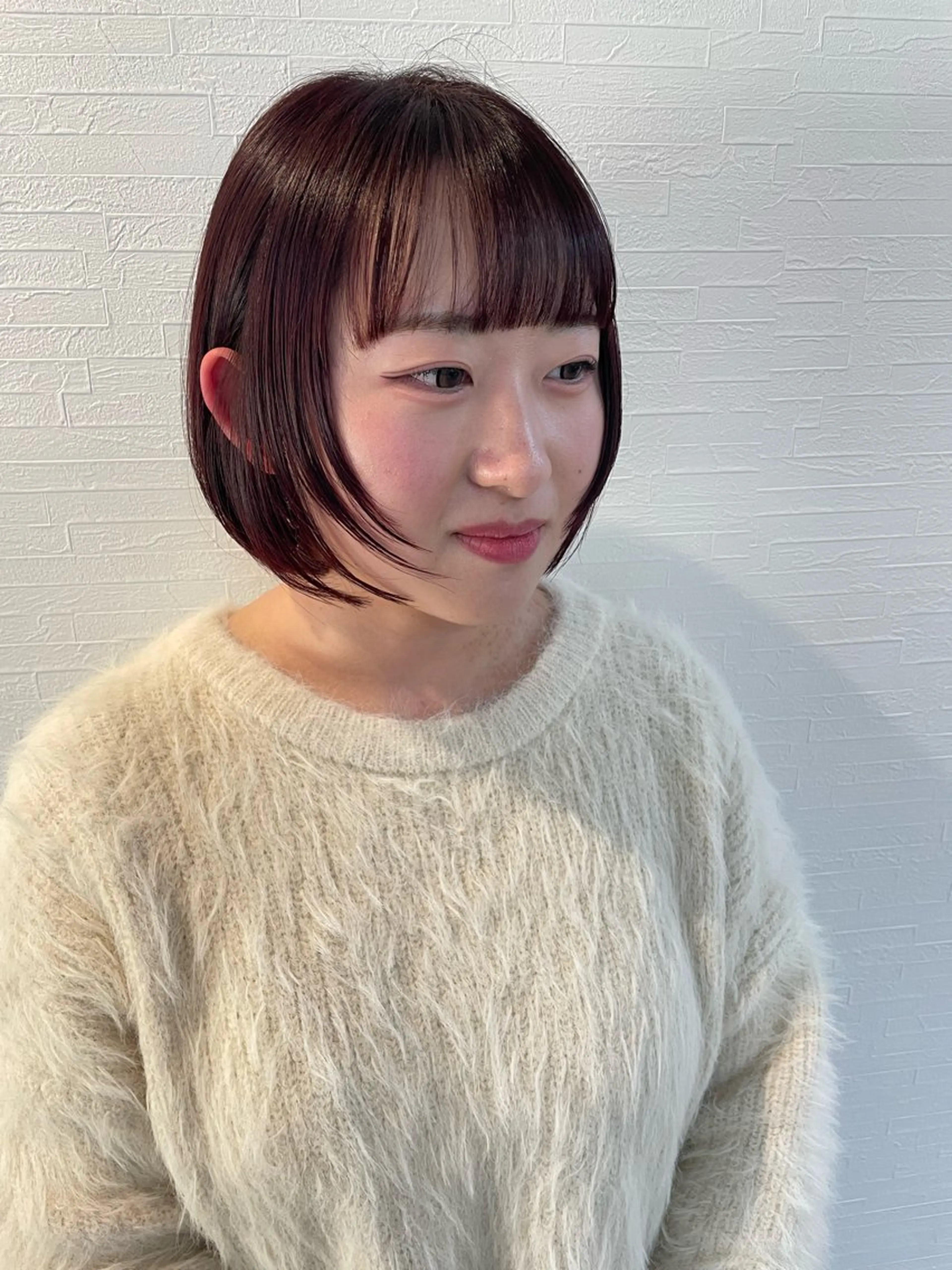 ショート カラー ボブレイヤー ブリーチ ブリーチなしカラー レッドカラー ボブ カット ヘアカラー STAR RIVER所属・YUI/ ブリーチカラー🌷のヘアスタイル