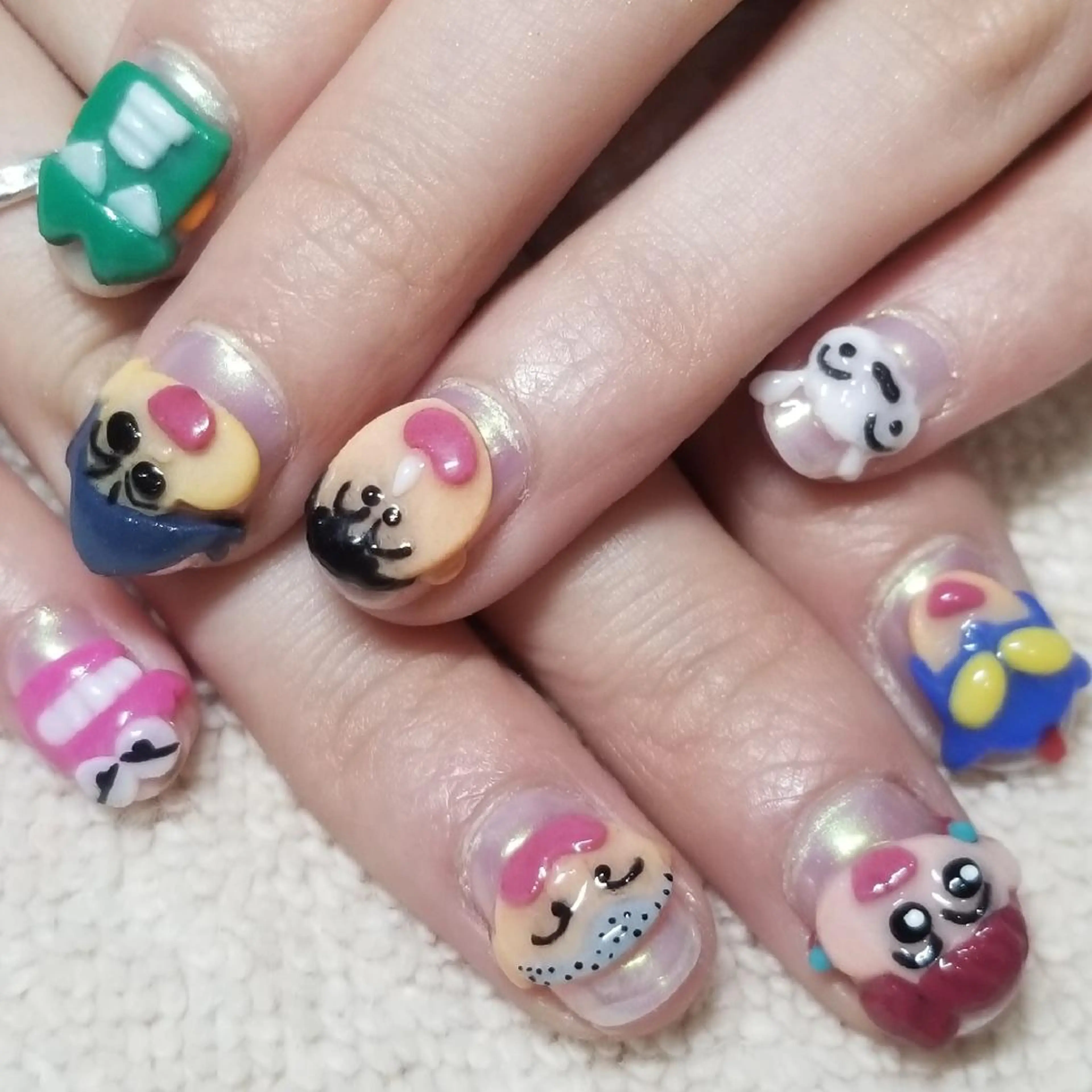 ネイル オーロラネイル クリアネイル ハンドネイル よしだ ひろきのネイルデザイン