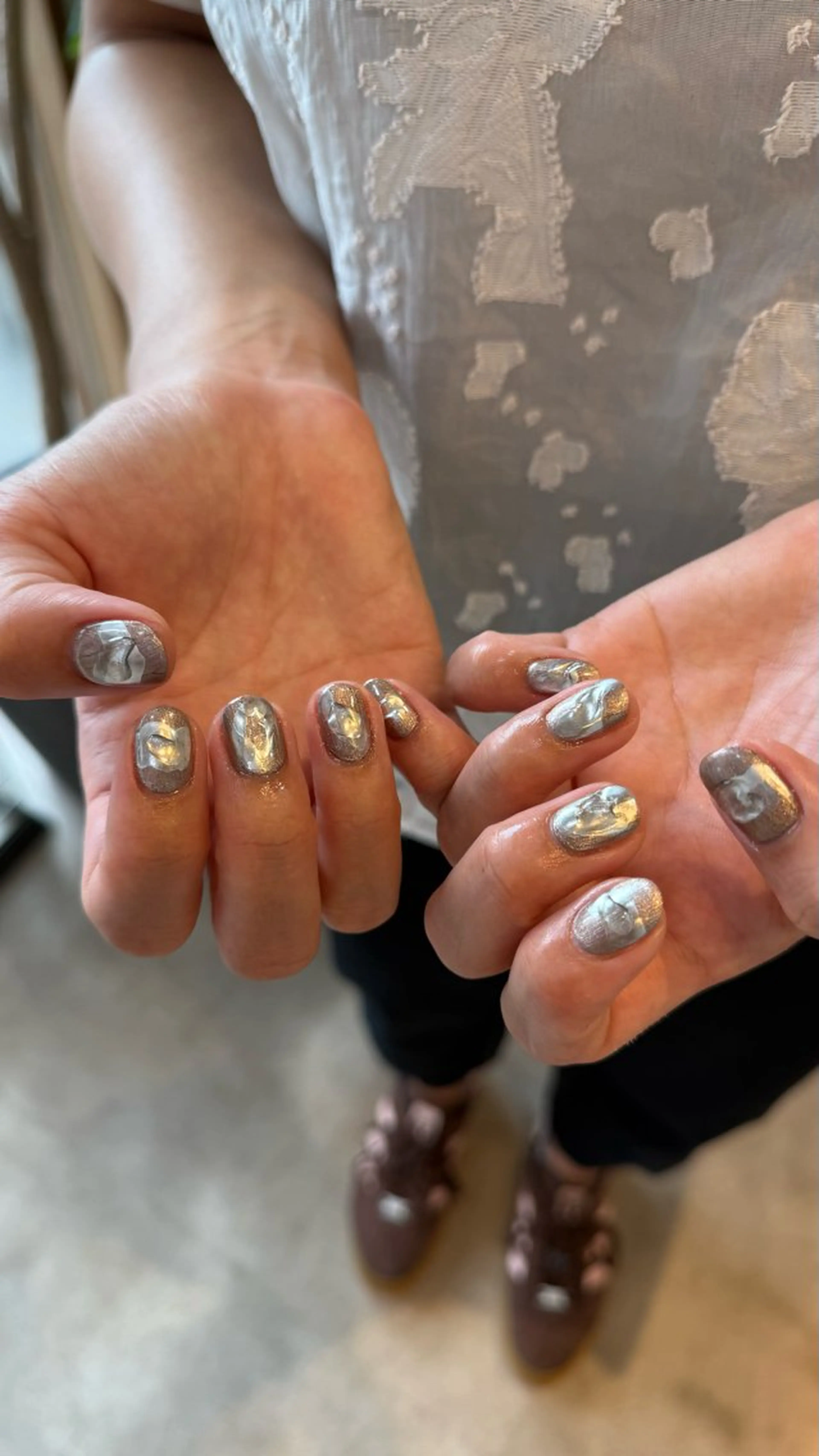 【初回他店様ジェルオフあり無料】シンプルニュアンスデザイン⭐︎¥7300→5480の写真