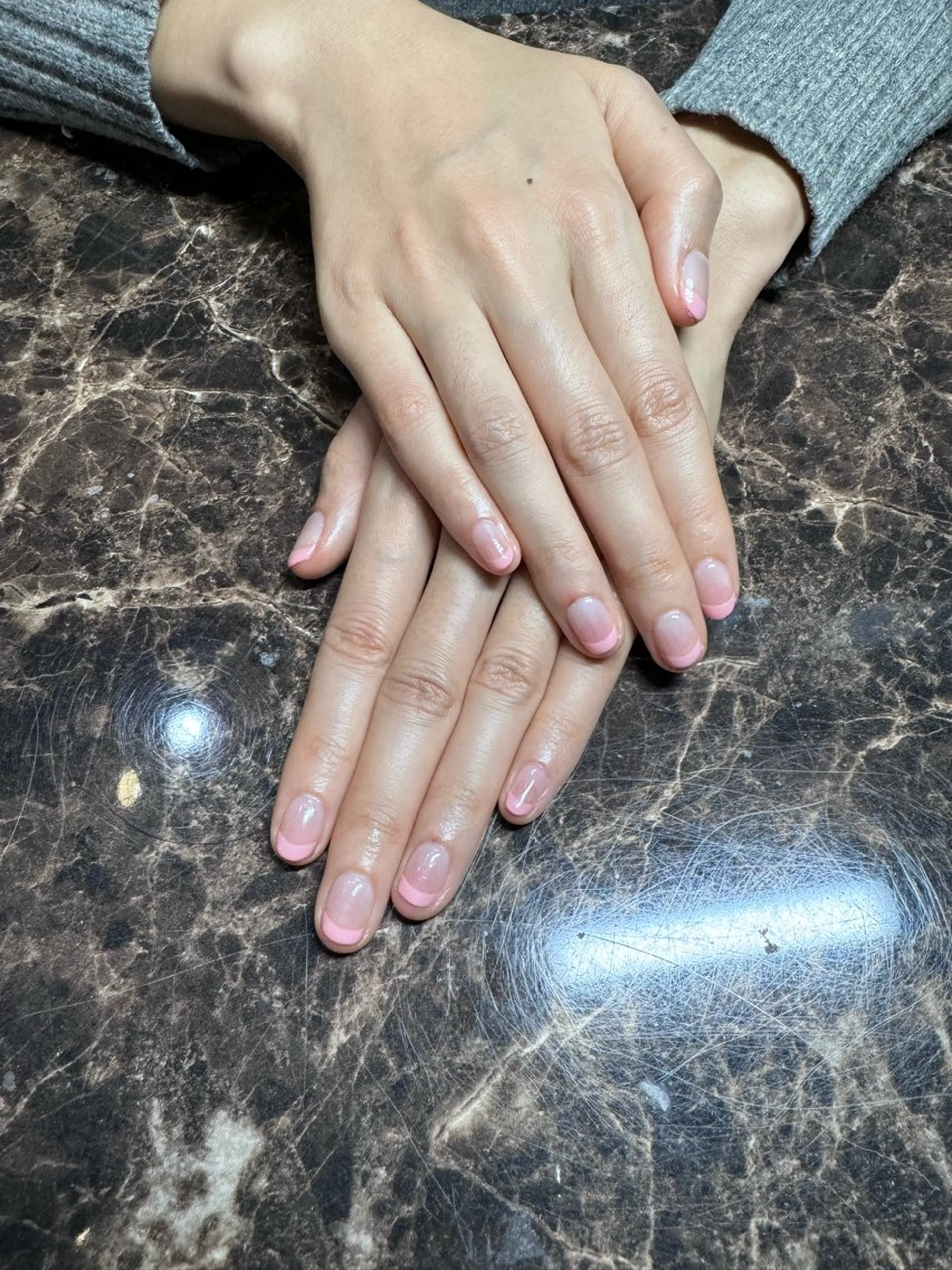 ネイル フレンチネイル ピンク IROHA NAIL Mihoのネイルデザイン
