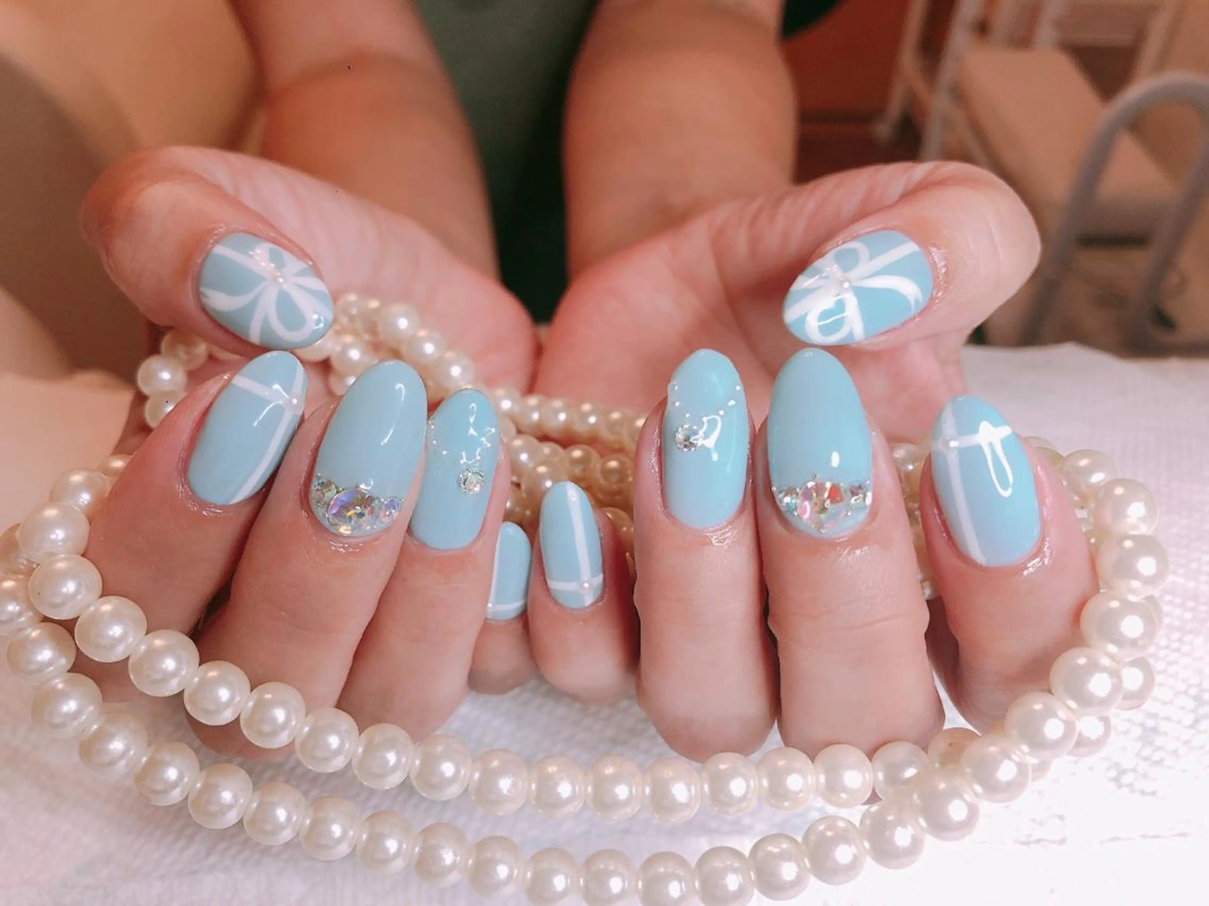 ミディアム ネイル 長さ出し専門 nynaのネイルデザイン