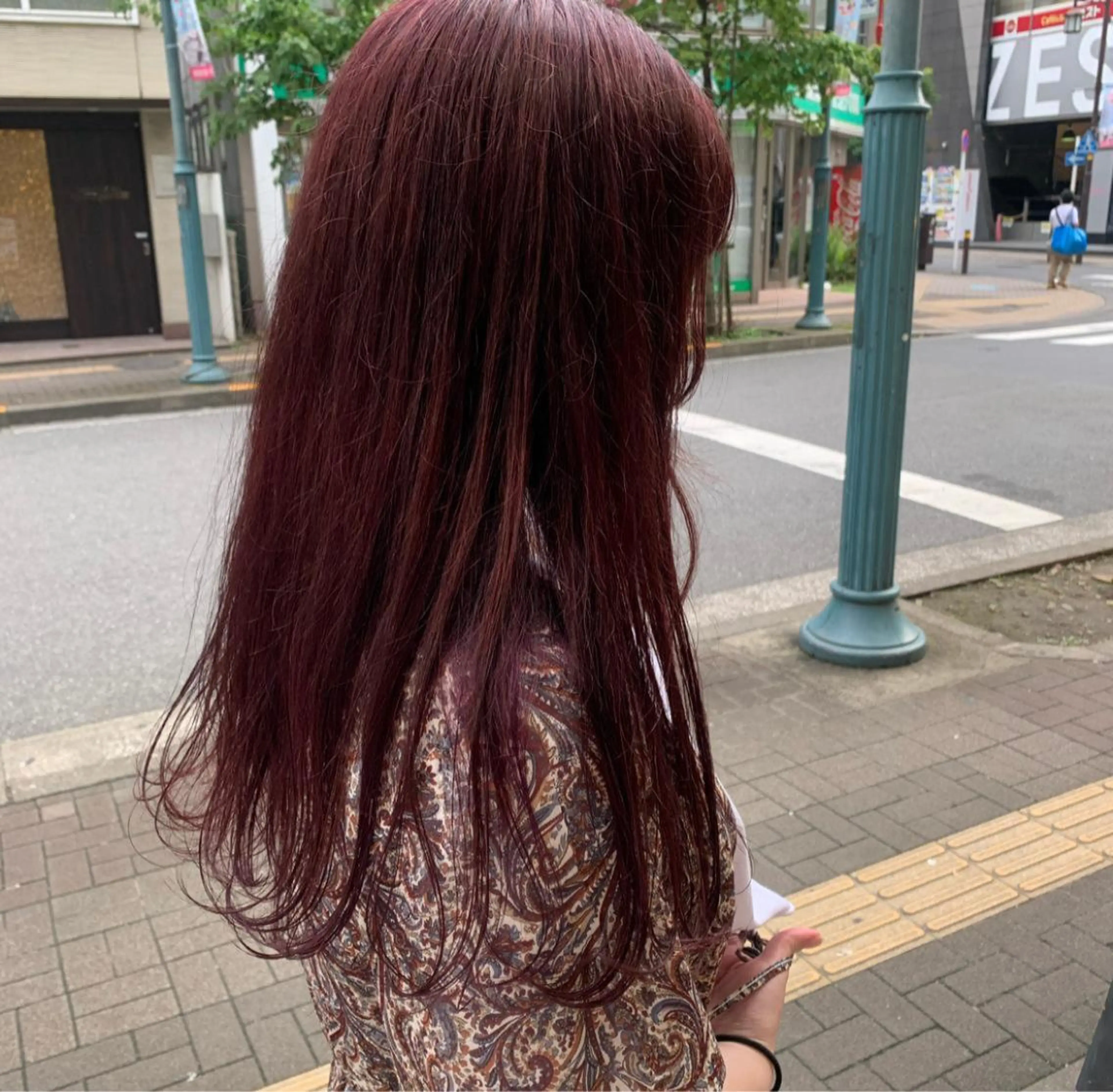 ロング カラー ハイトーンカラー 学生 ヘアカラー 酸性ストレート 🤍🎀honokaのヘアスタイル