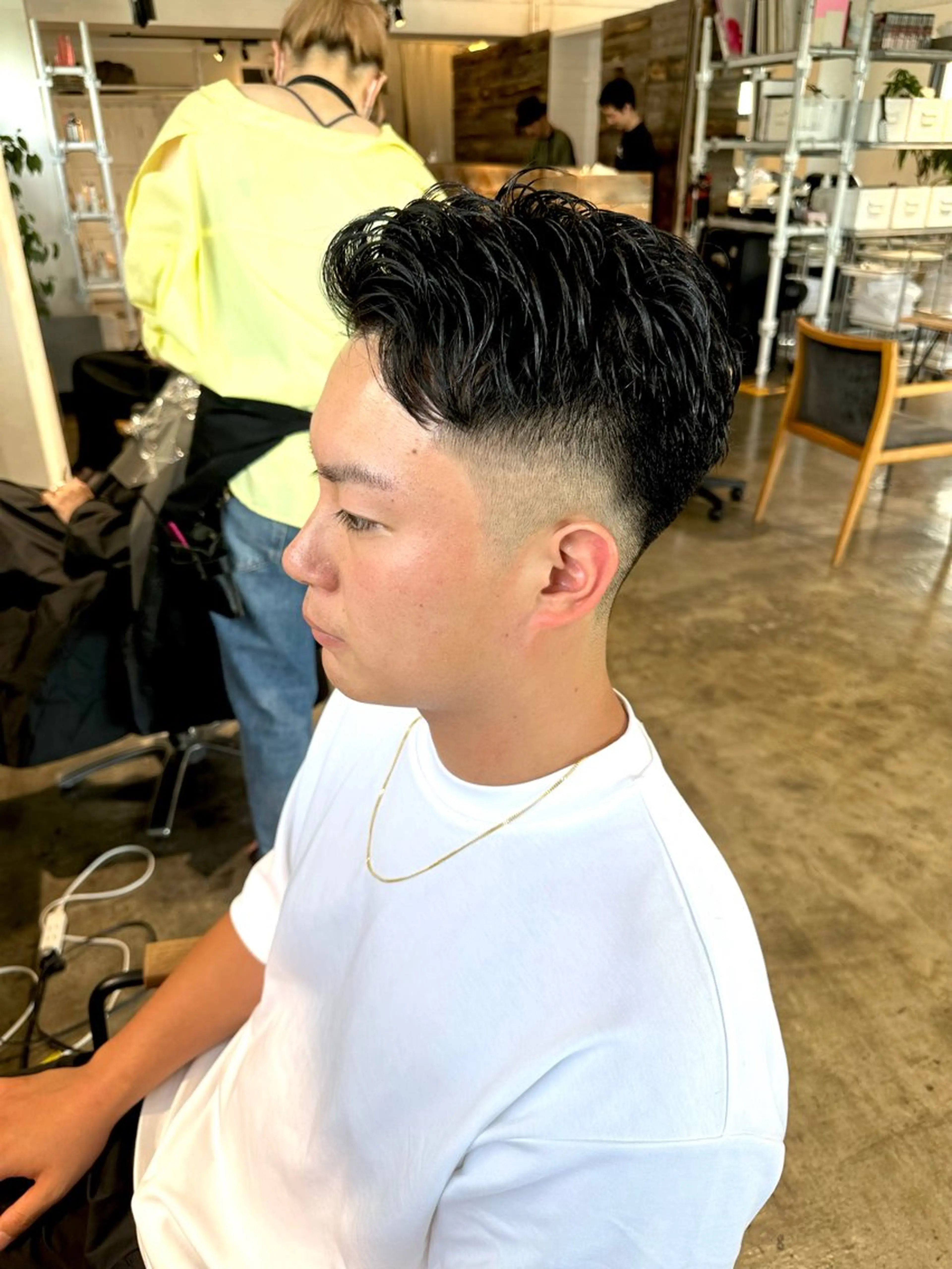 メンズ オールバック フェードカット マッシュ メンズパーマ メンズツイストパーマ カット パーマ トリートメント 骨格補正施術/メンズ 専門美容師/YUYAのヘアスタイル