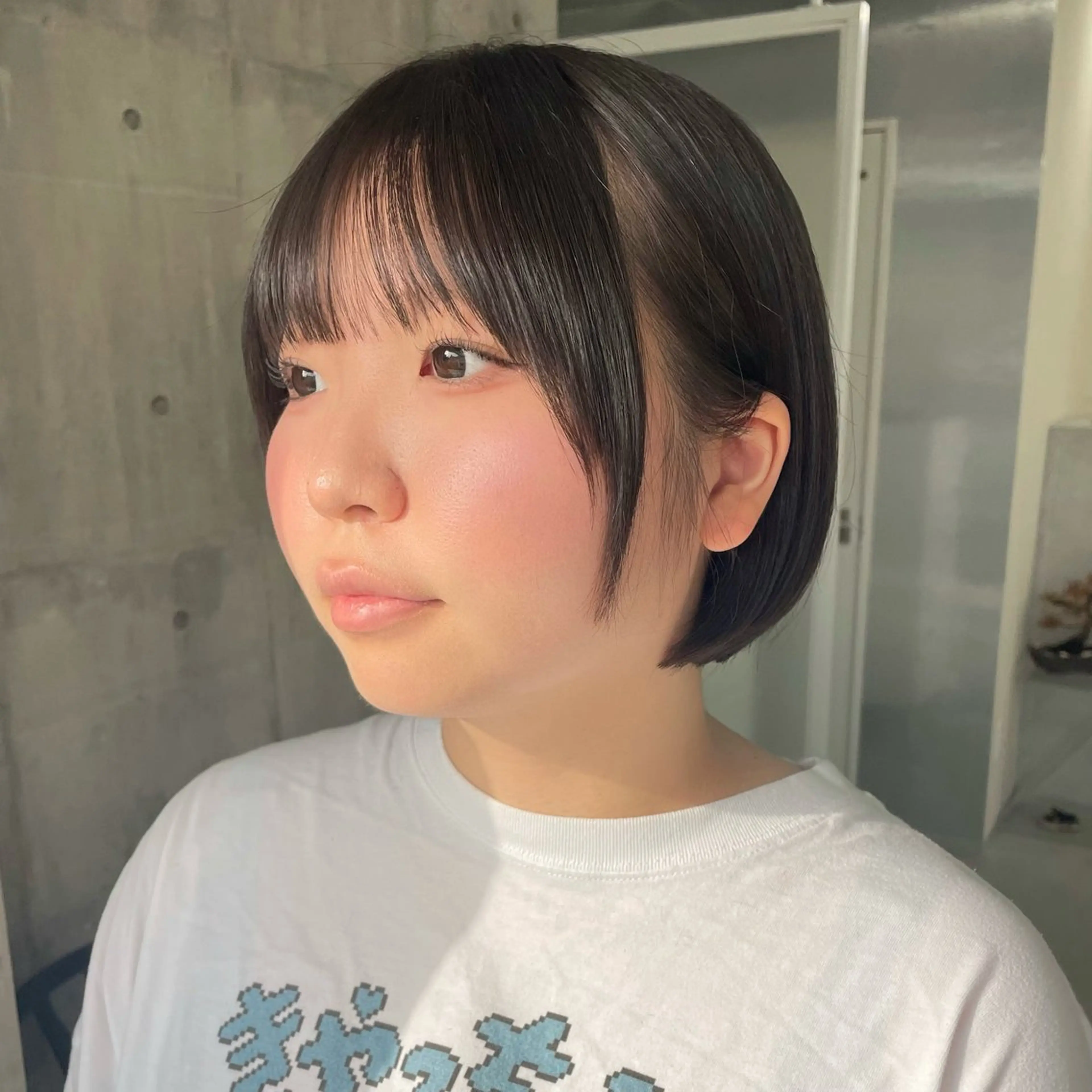 ショート ボブ 顔周りカット 髪質改善 似合わせカット トリートメント カット 錦 茉李 @lm.mari03のヘアスタイル