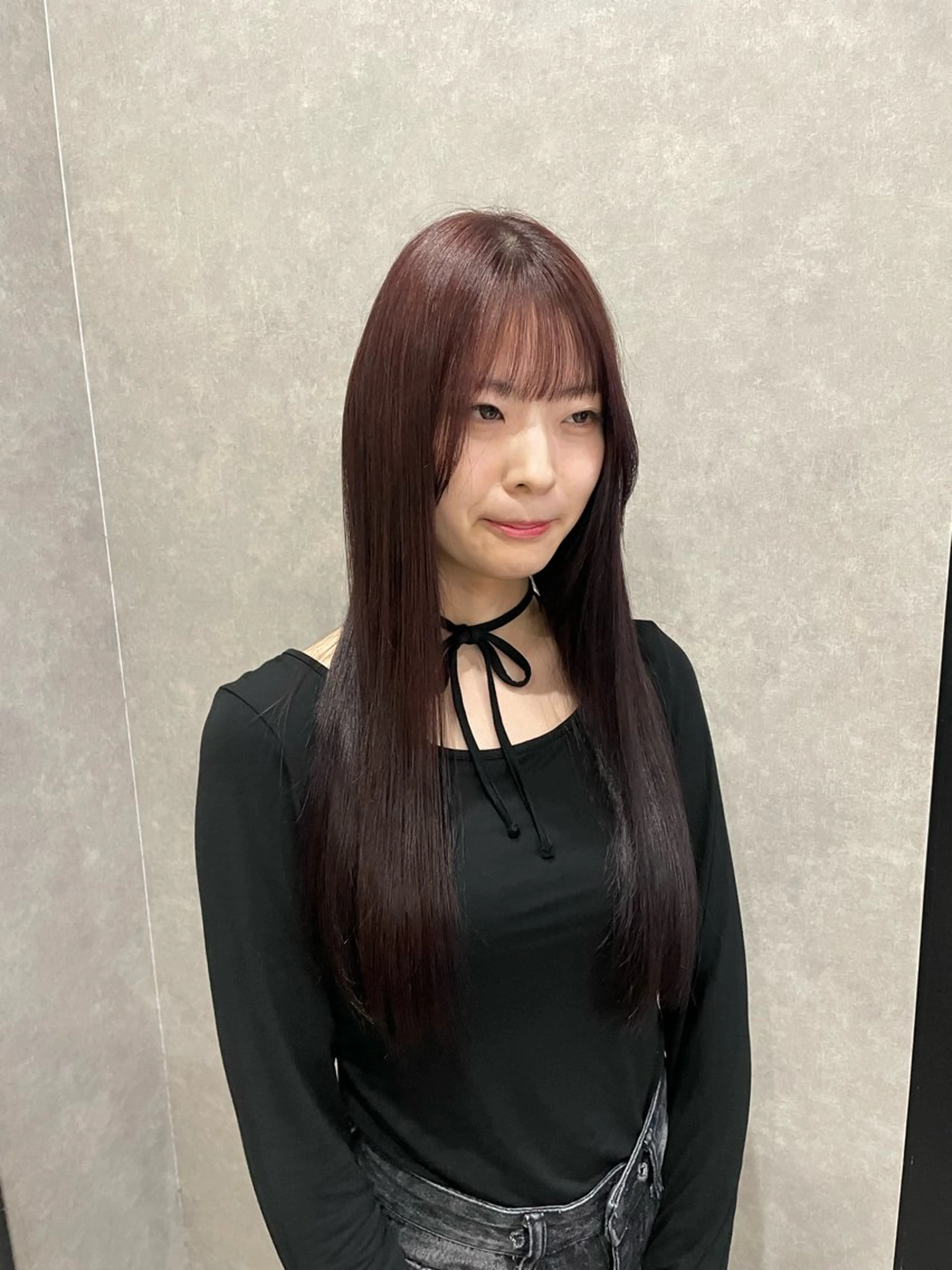 ロング カラー ブラウンカラー ピンクカラー ピンクブラウン ヘアカラー つちくら あみのヘアスタイル