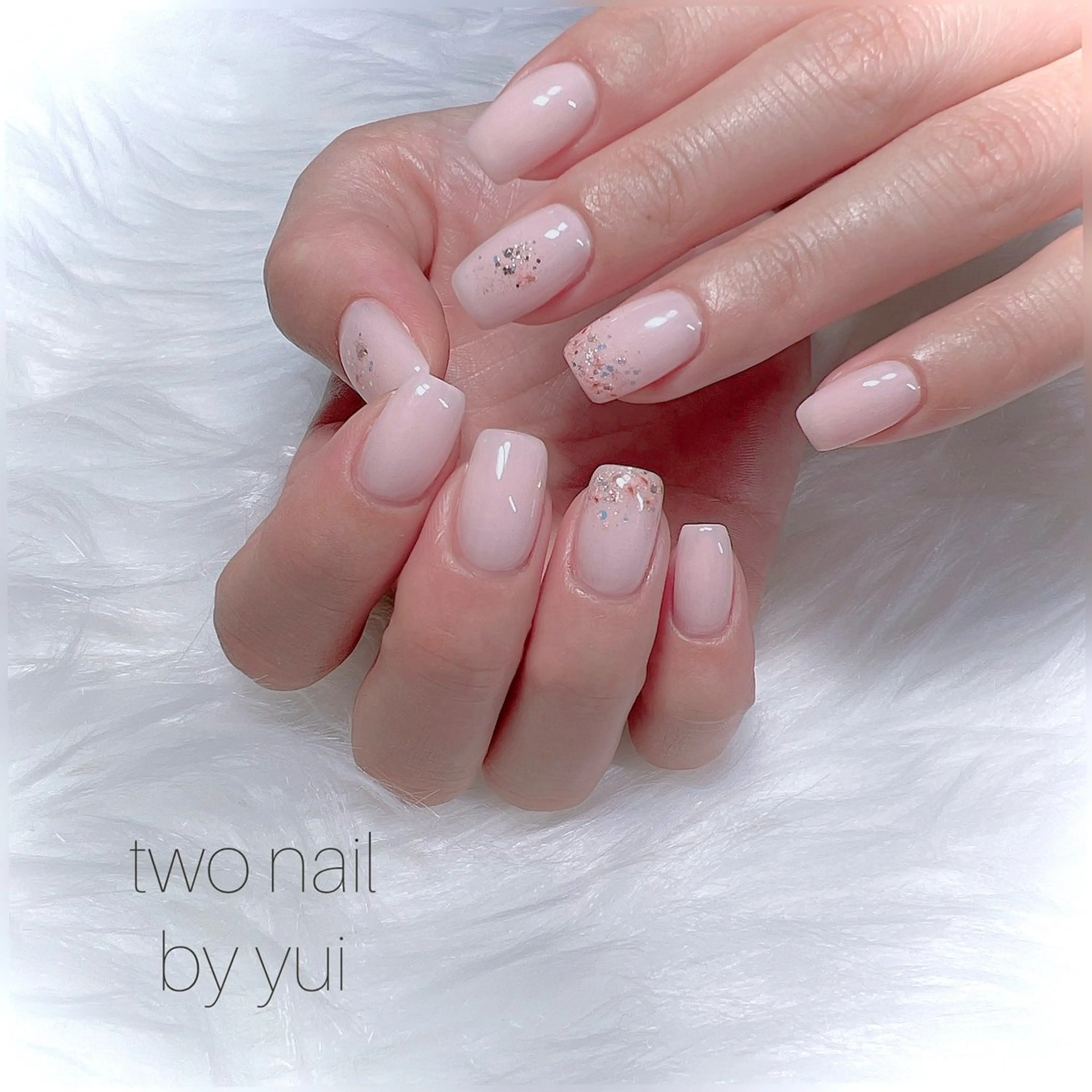 ネイル アートネイル ネイルチップ ホワイト ハンドネイル two nailのネイルデザイン