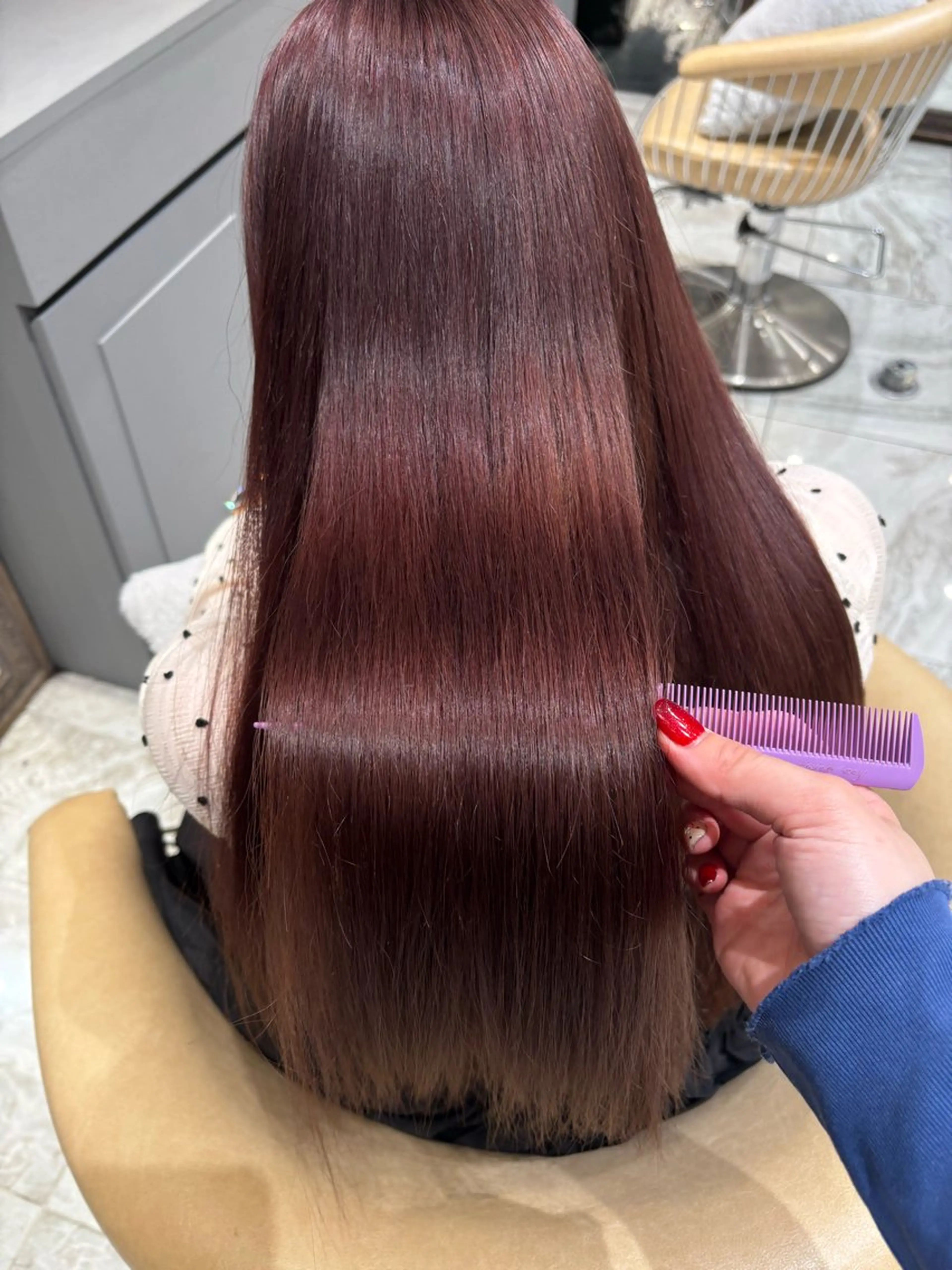 ロング カラー ブリーチ ヘアカラー 透明感カラー/艶髪 髪質改善/ayariのヘアスタイル