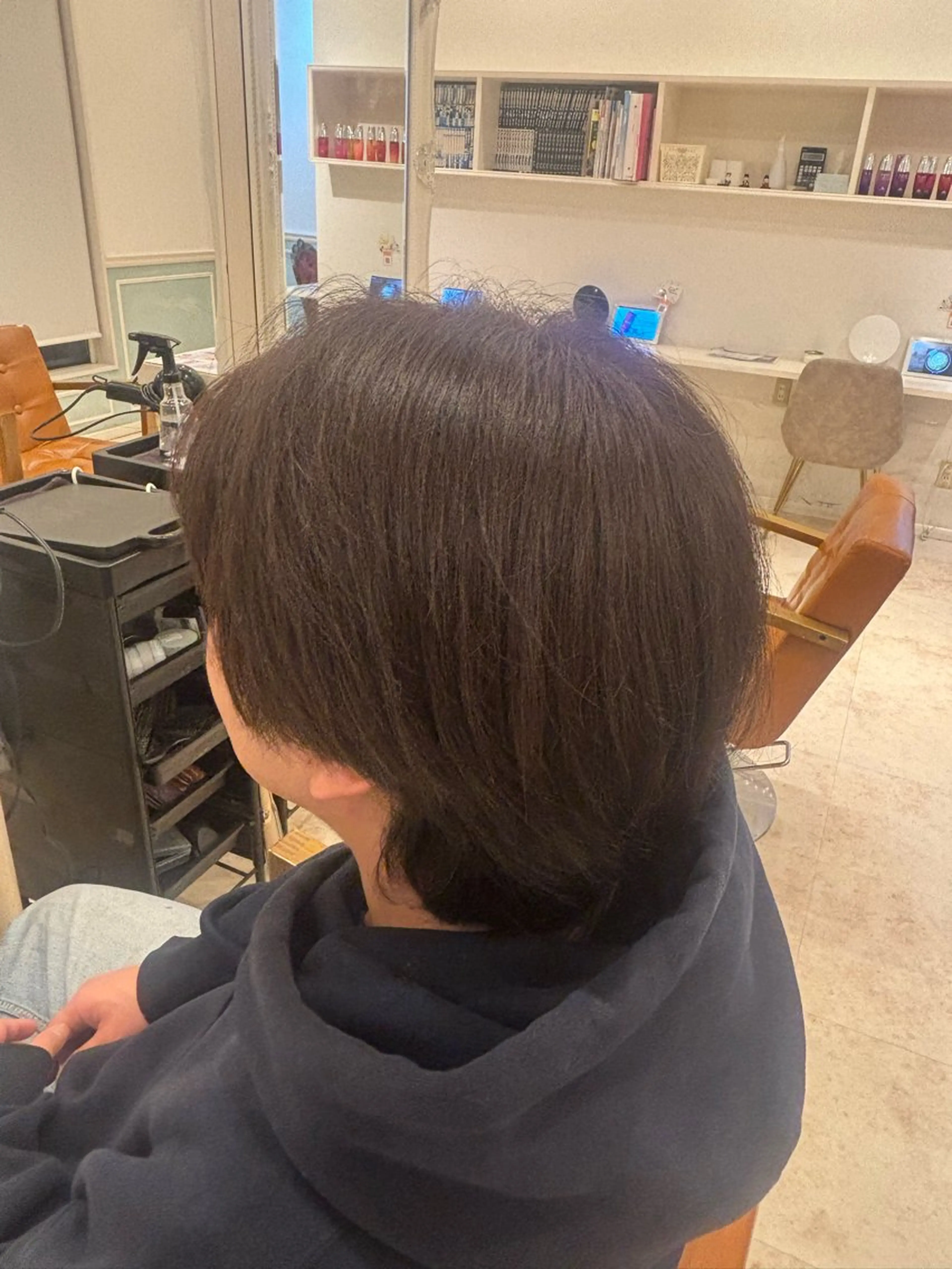 ミディアム ヘアカラー 鯨井 崇太のヘアスタイル