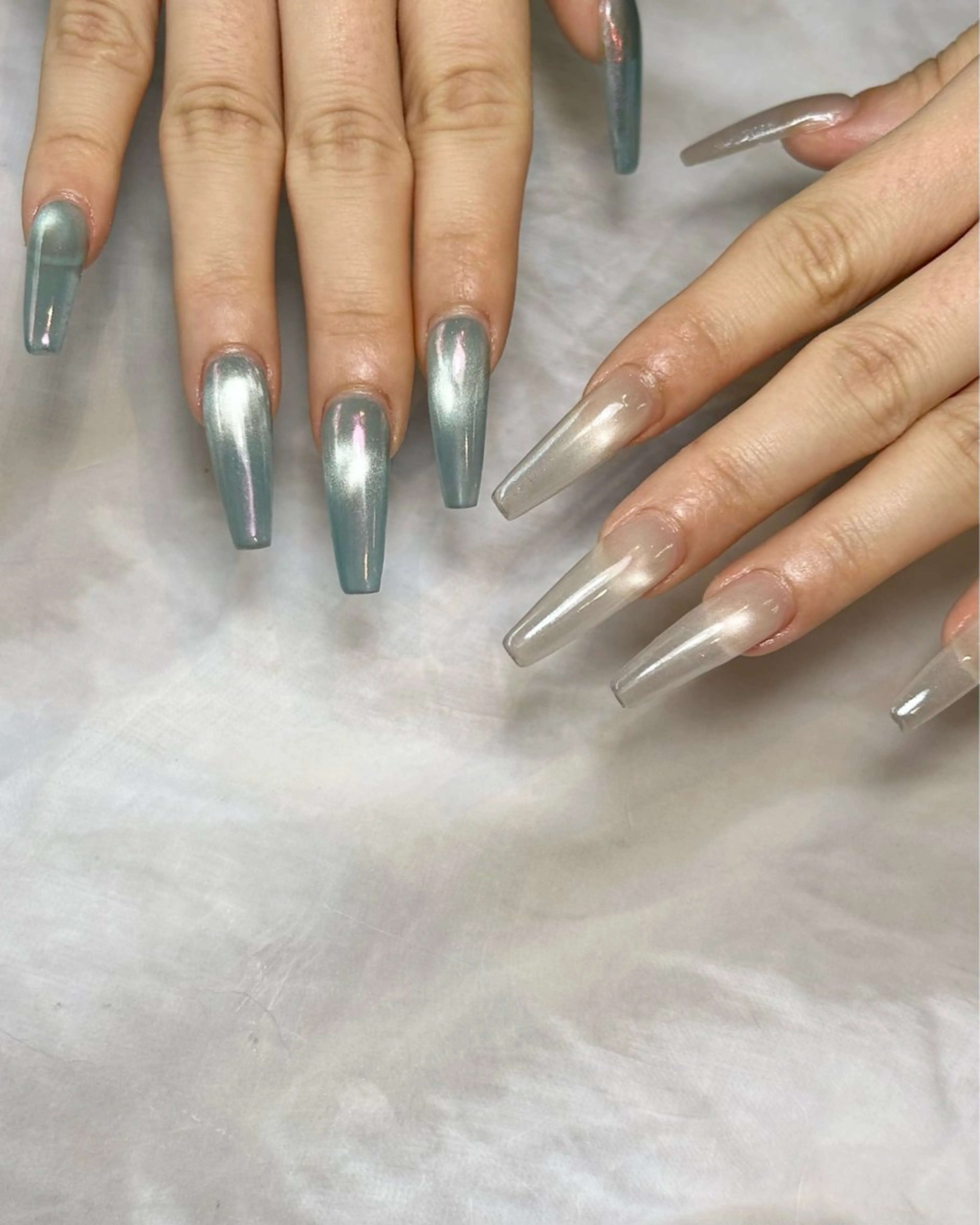 ネイル オーロラネイル 持ち込み ハンドネイル Reflection marikoのネイルデザイン