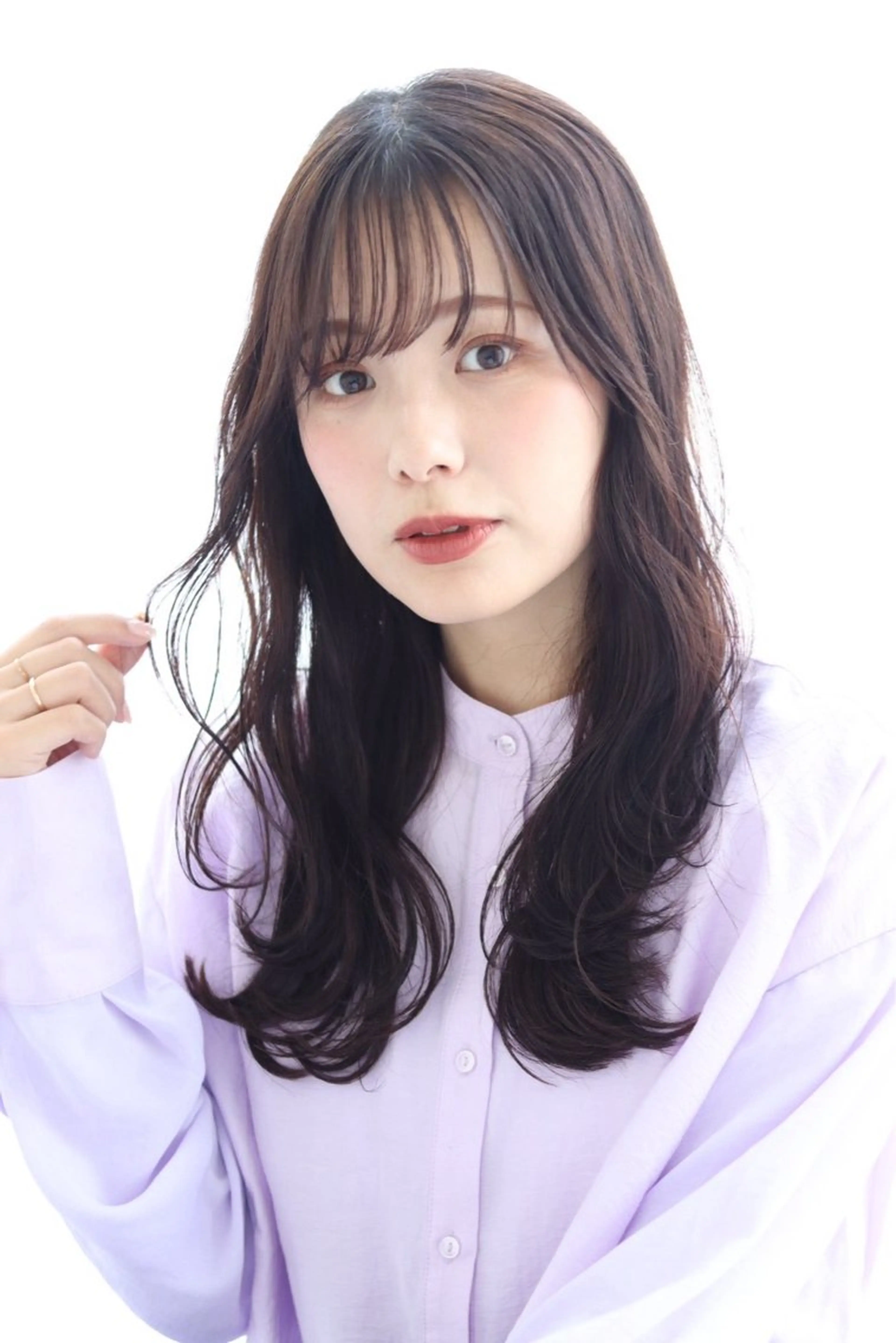 ロング カット パーマ 林 美里のヘアスタイル