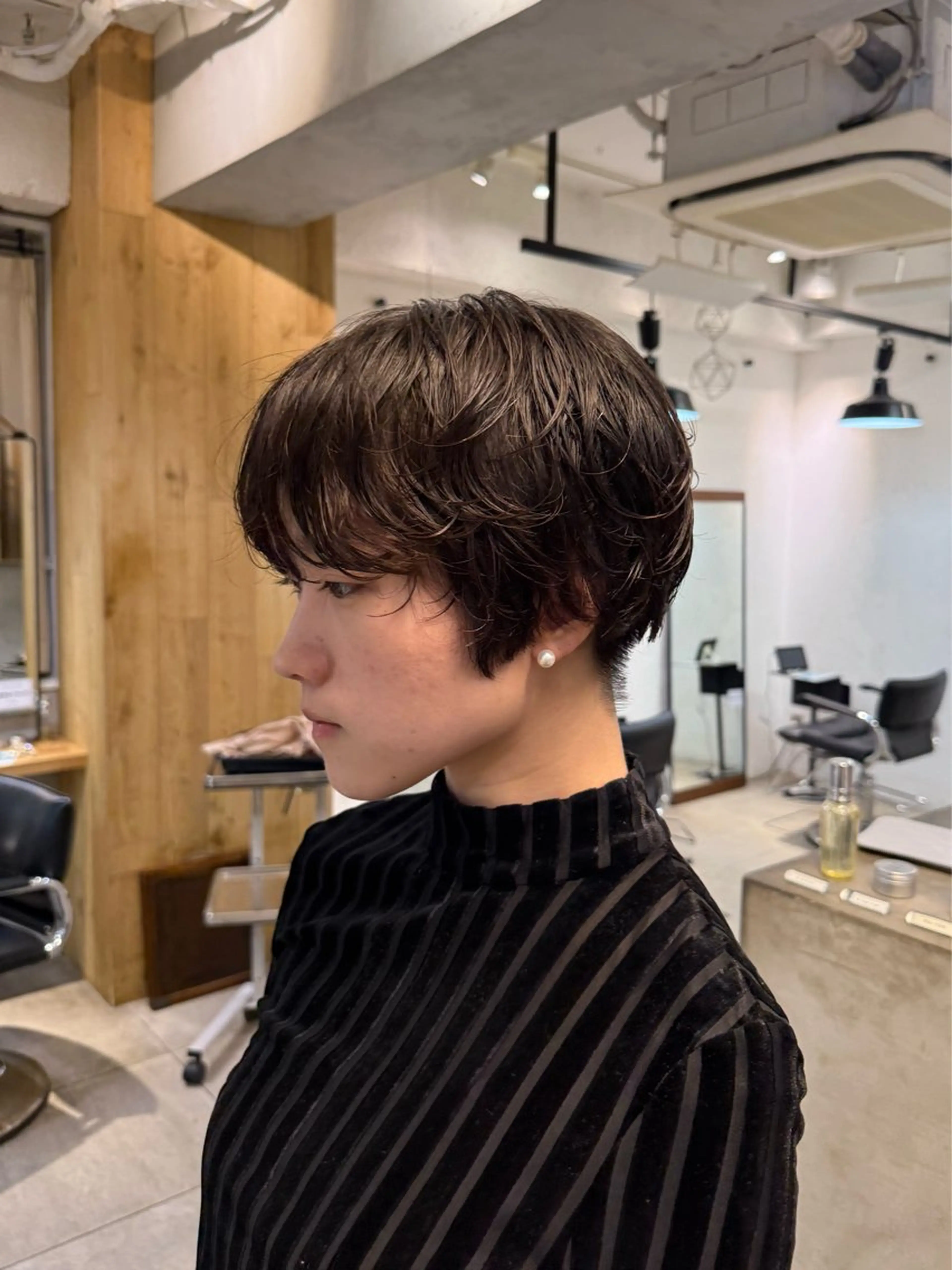 ショート パーマ カット パーマ トリートメント Lomalia もえかのヘアスタイル