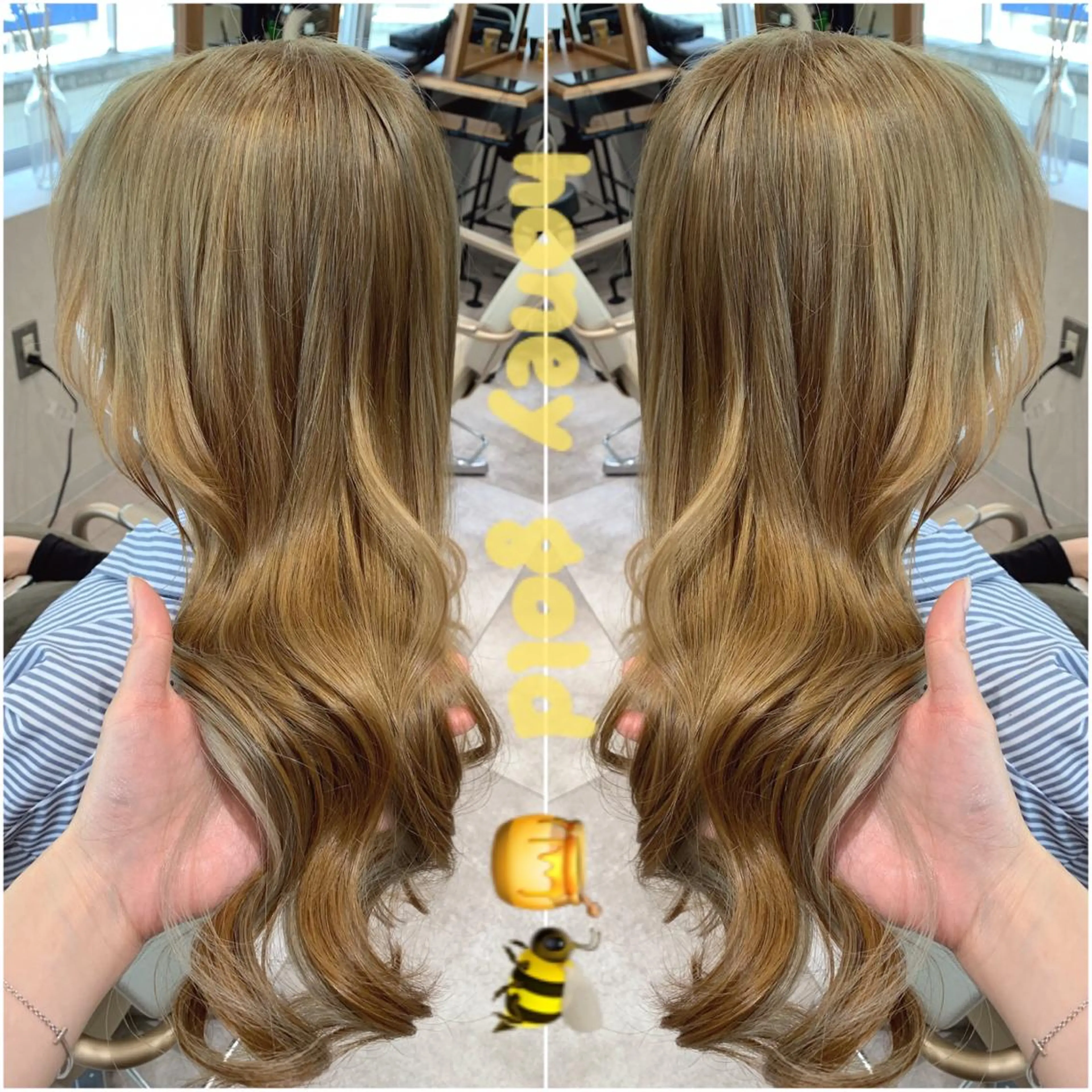 ロング カラー ヘアアレンジ ブリーチ カット ヘアカラー トリートメント rita atelier 【リタ】所属・韓国hair🦋 Nanaのヘアスタイル