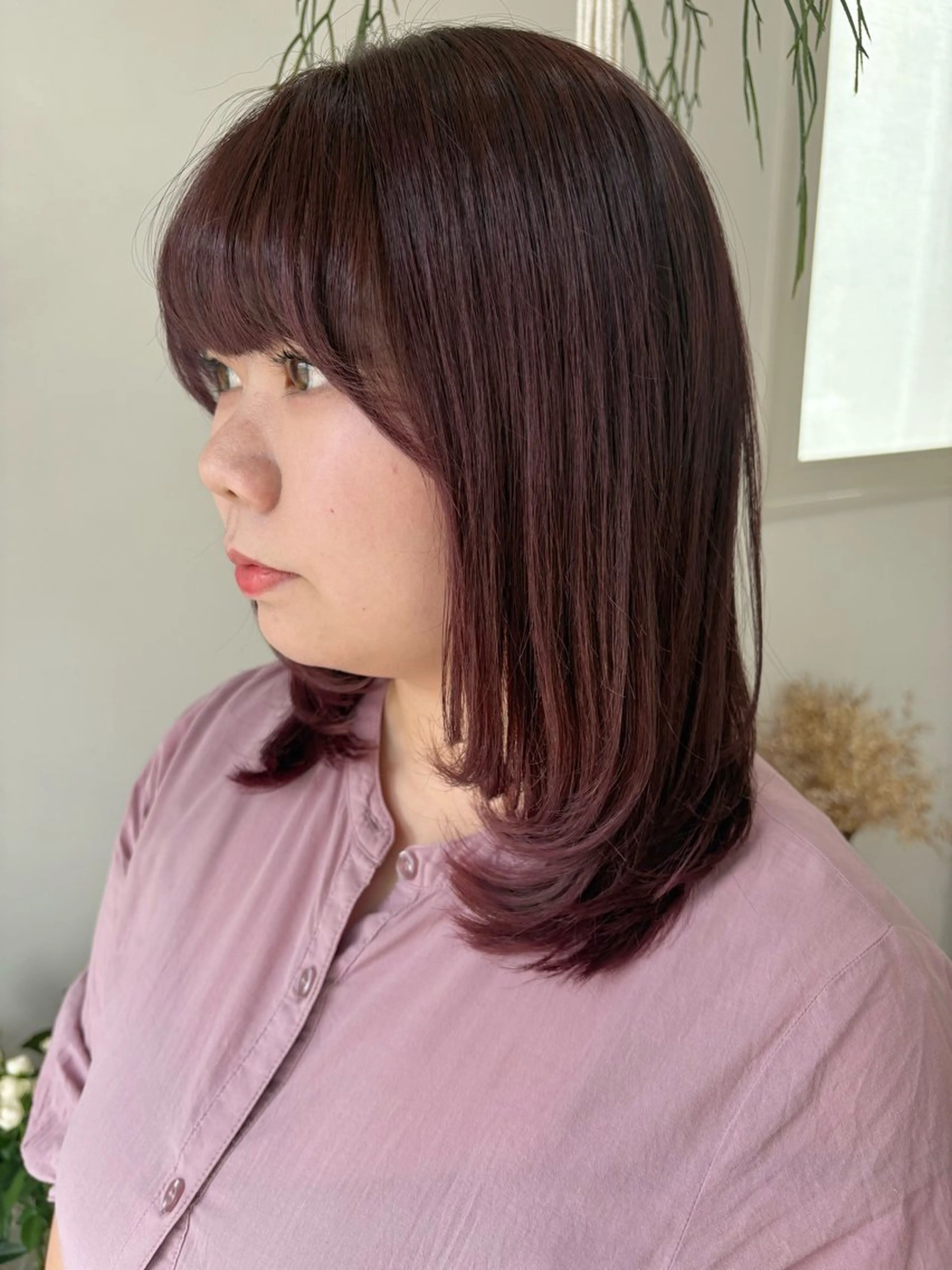 ミディアム カット ヘアカラー トリートメント 🪻花屋併設🪻秀島 有紀のヘアスタイル