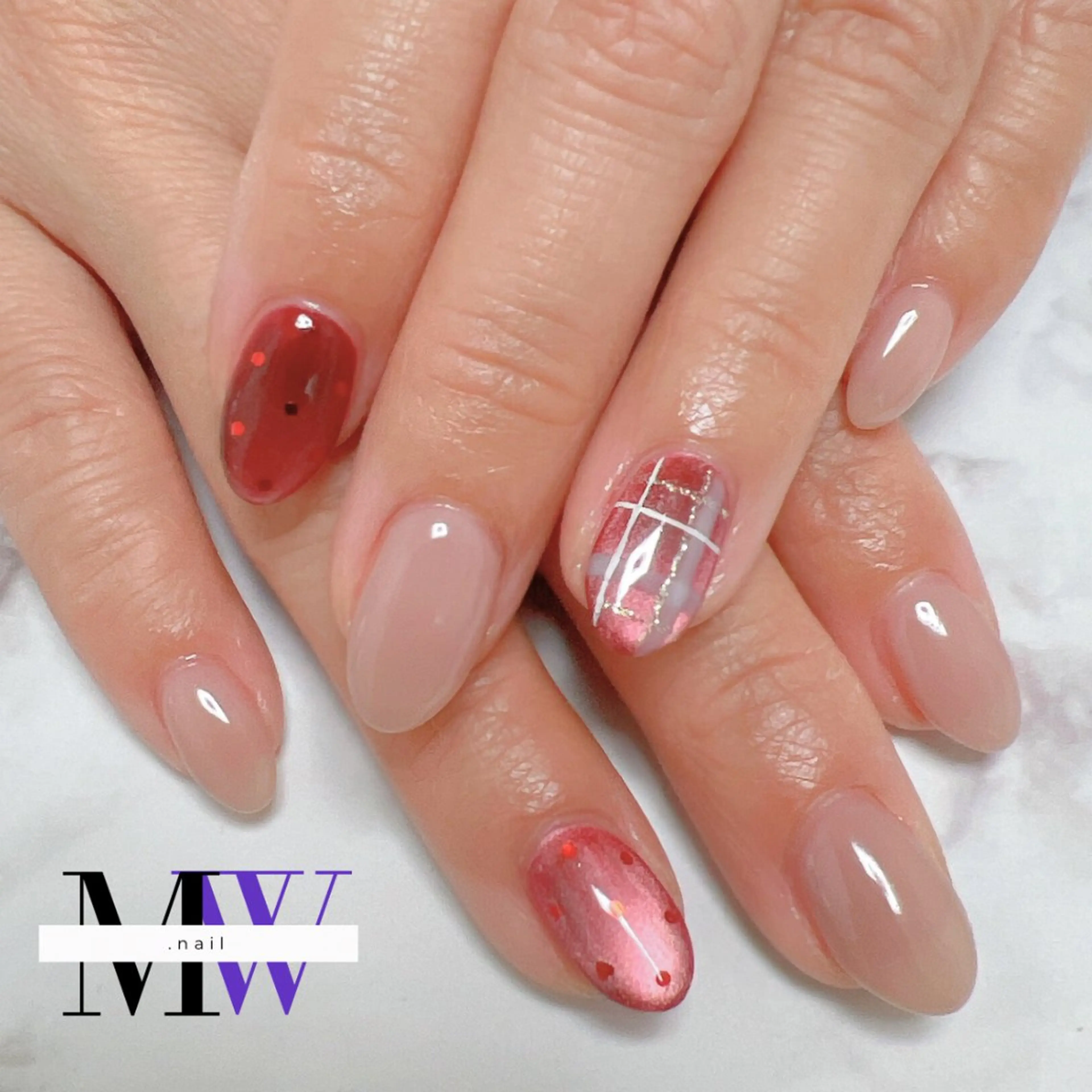 ネイル マグネットネイル ハンドネイル MW .nailのネイルデザイン