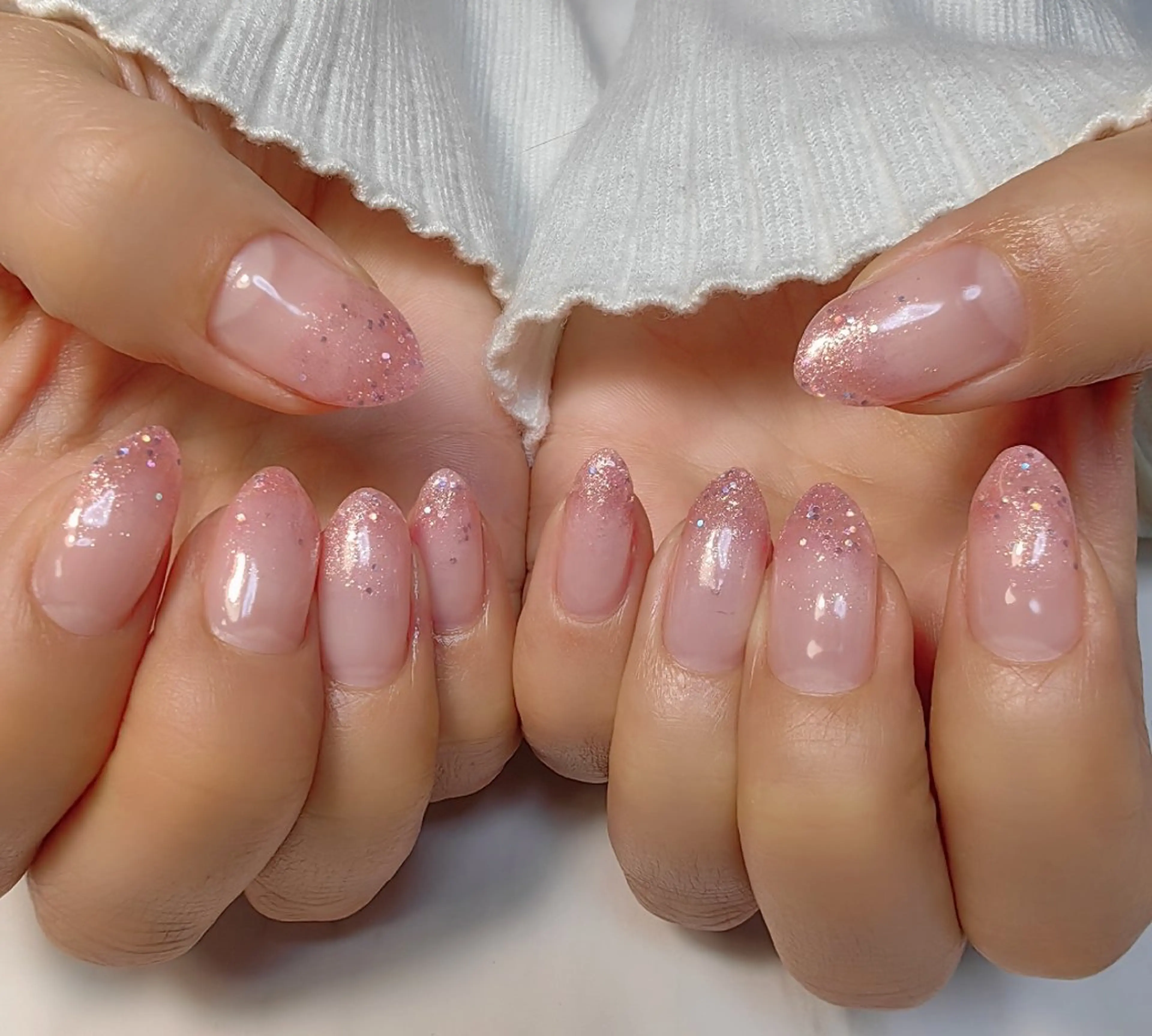 ネイル グラデーション ラメ(グリッター) ラメグラデーション ハンドネイル reve あやののネイルデザイン