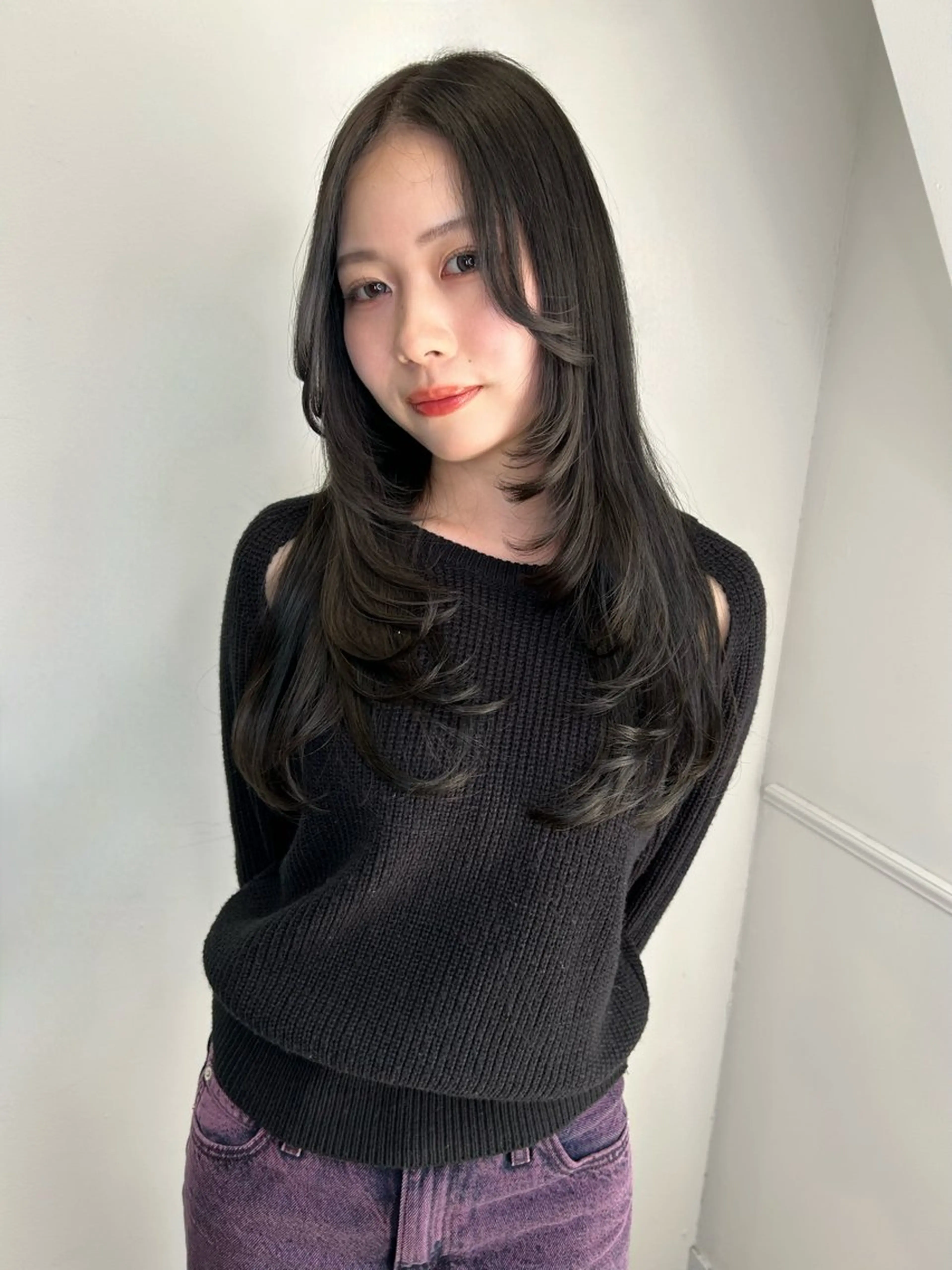 ロング カラー レイヤーカット land所属・透明感カラー/レイヤ ー🌙Honokaのヘアスタイル