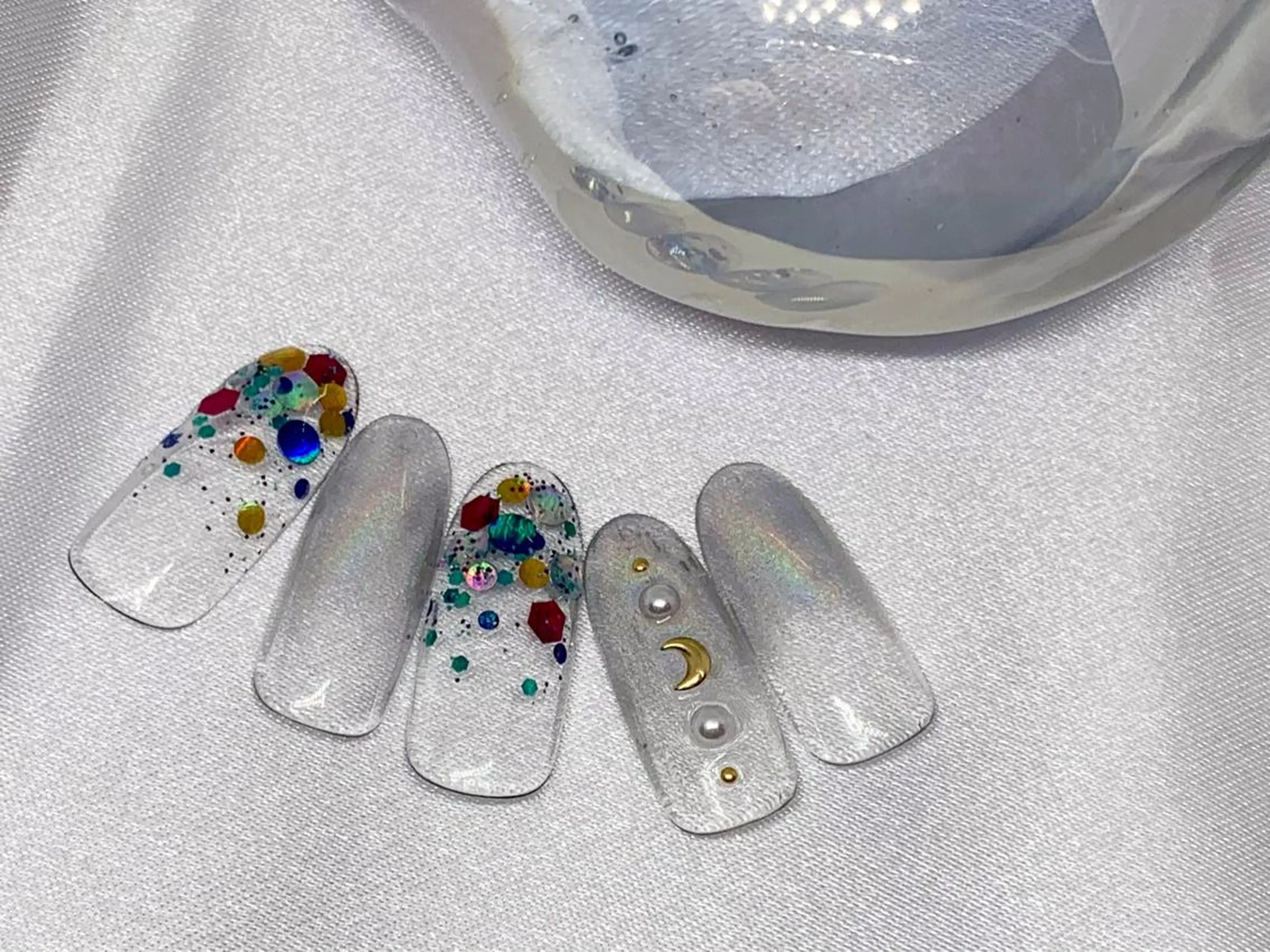 ネイル ミラーネイル ハンドネイル ネイリストUSUI♡ パラジェルフィルインのネイルデザイン