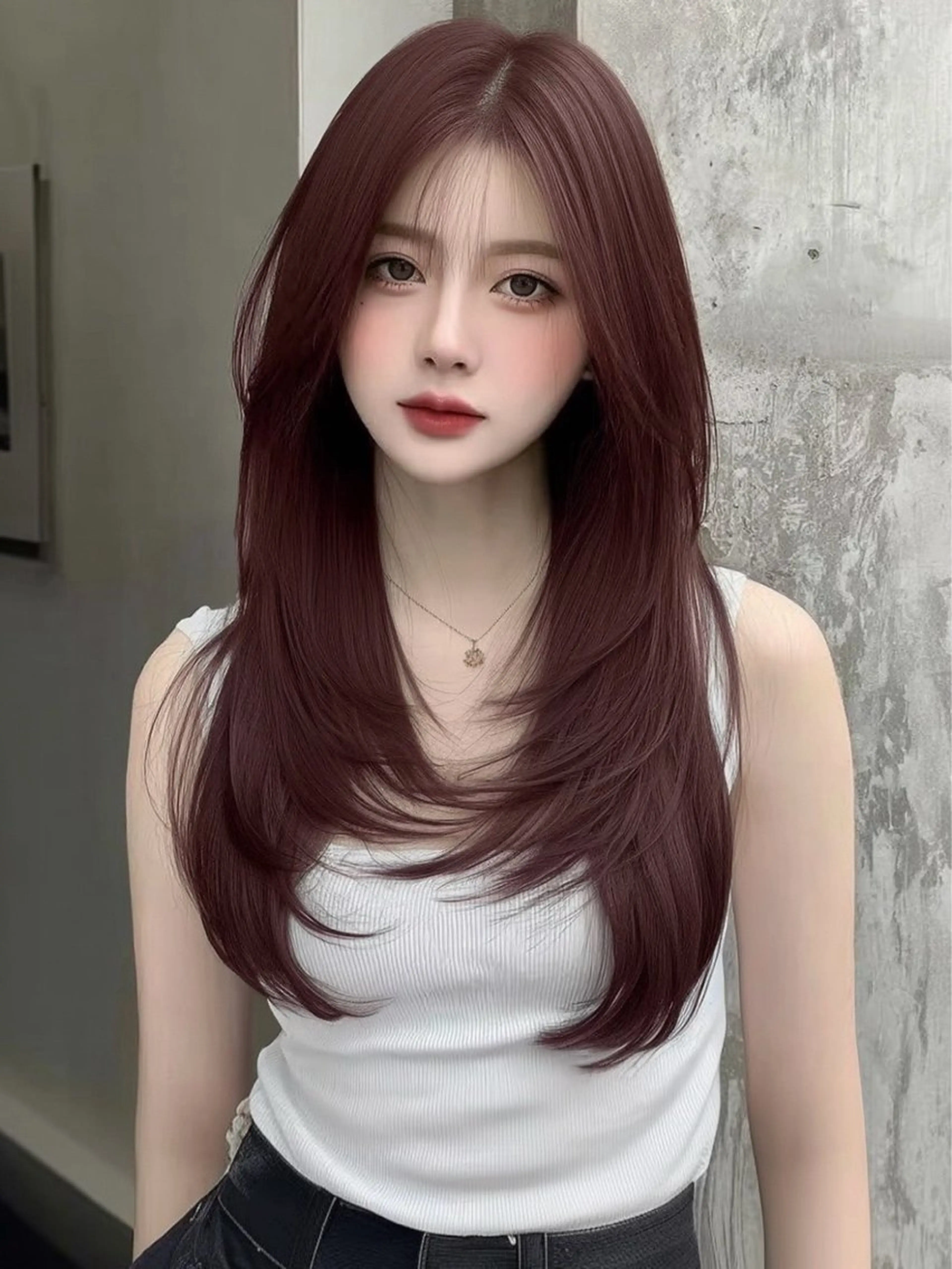 ロング カラー 似合わせカット カット ヘアカラー トリートメント 渋谷韓国ヘア🇰🇷 SAYAKA🩶ᩚのヘアスタイル