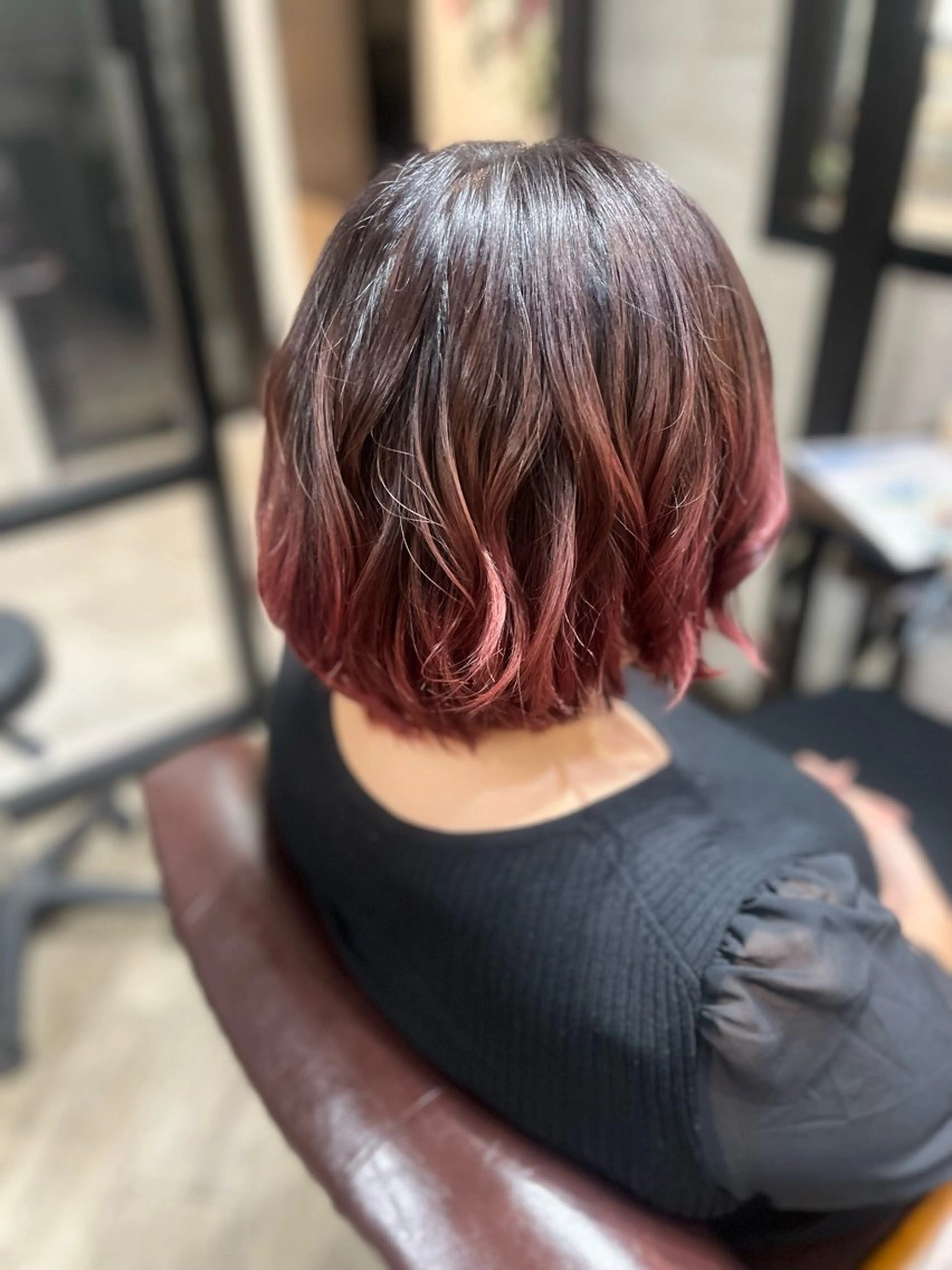 ミディアム カラー ブリーチ デザインカラー グラデーションカラー ブリーチなしカラー 🫧ぷる艶カラー🫧 Yuubi🦩のヘアスタイル