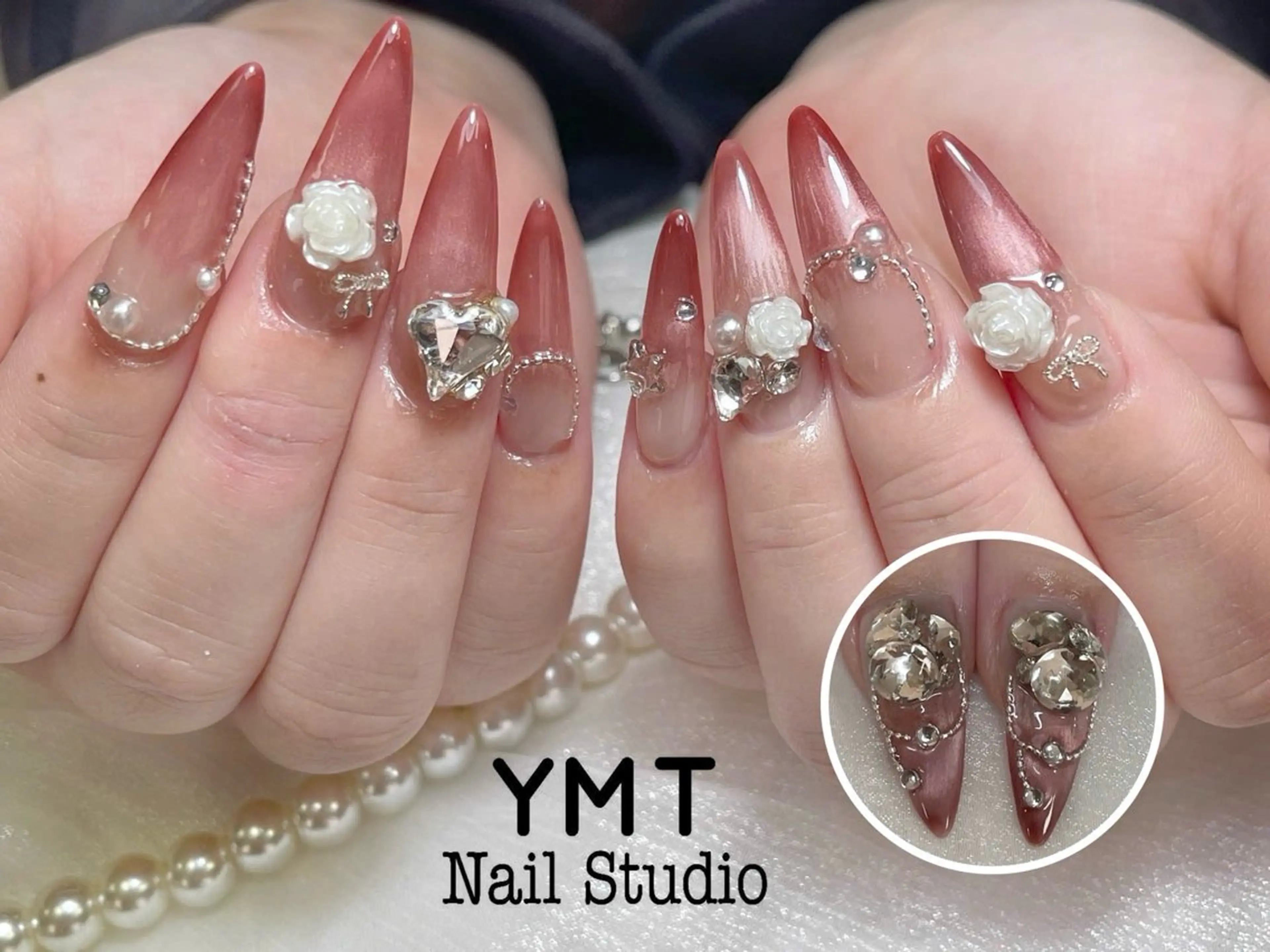 ネイル 長さ出し フットネイル ジェルネイル 韓国ネイル マグネットネイル ハンドネイル YMT.NailStudio所属・YMT. NailStudioのネイルデザイン