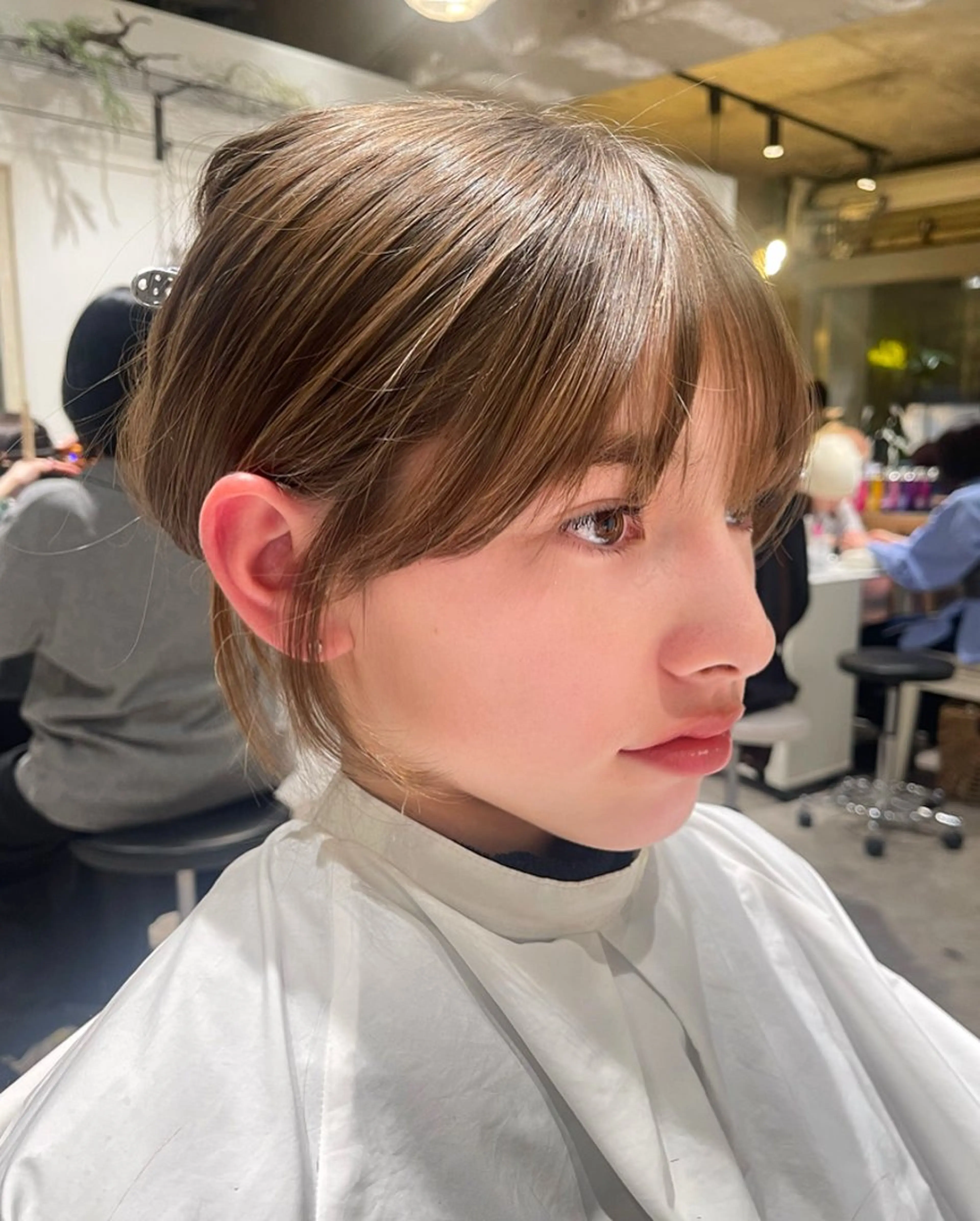 ロング 酸性ストレート カット 縮毛矯正 トリートメント ano @anomukuiのヘアスタイル