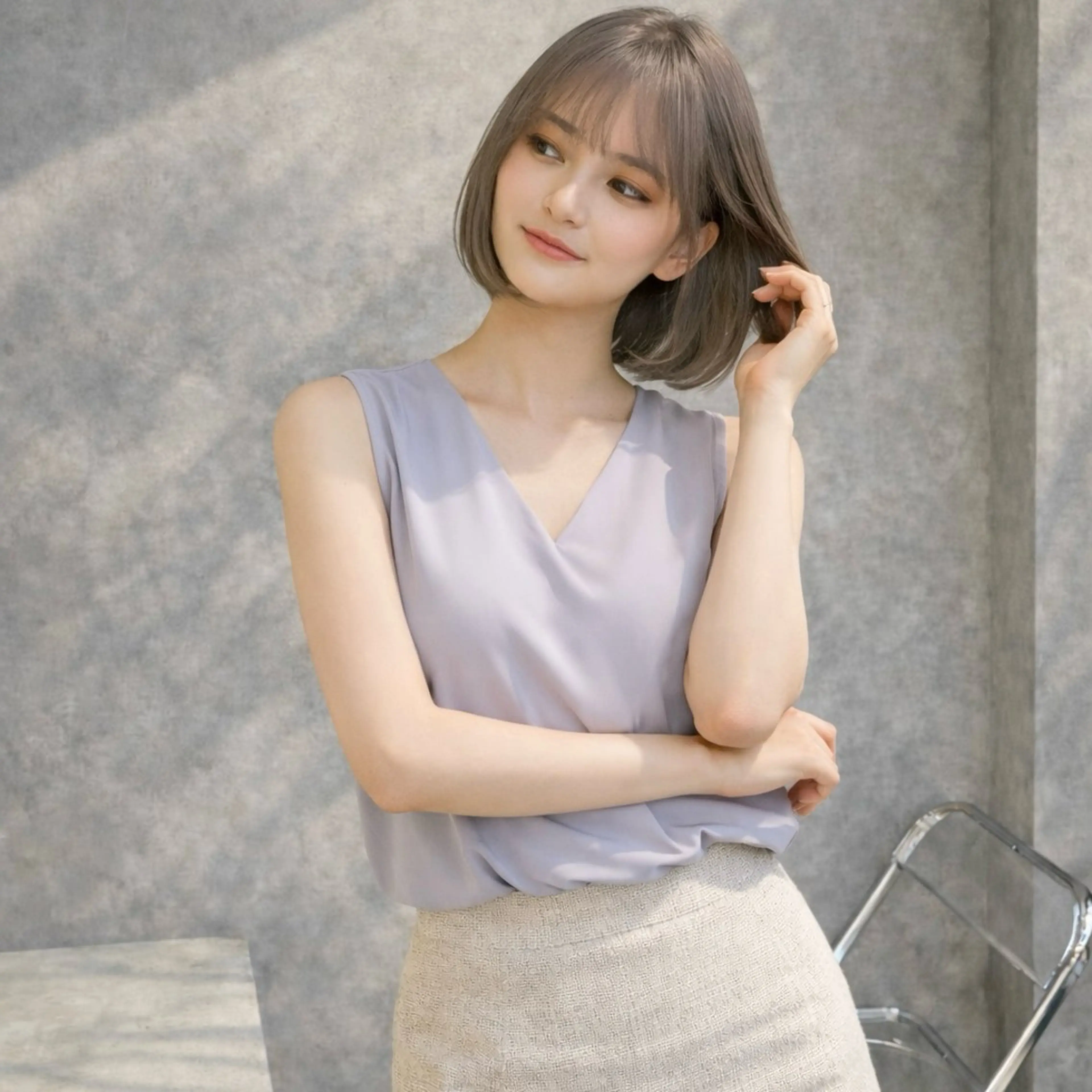 ショート カラー ヘアカラー 一ノ瀬 暁のヘアスタイル