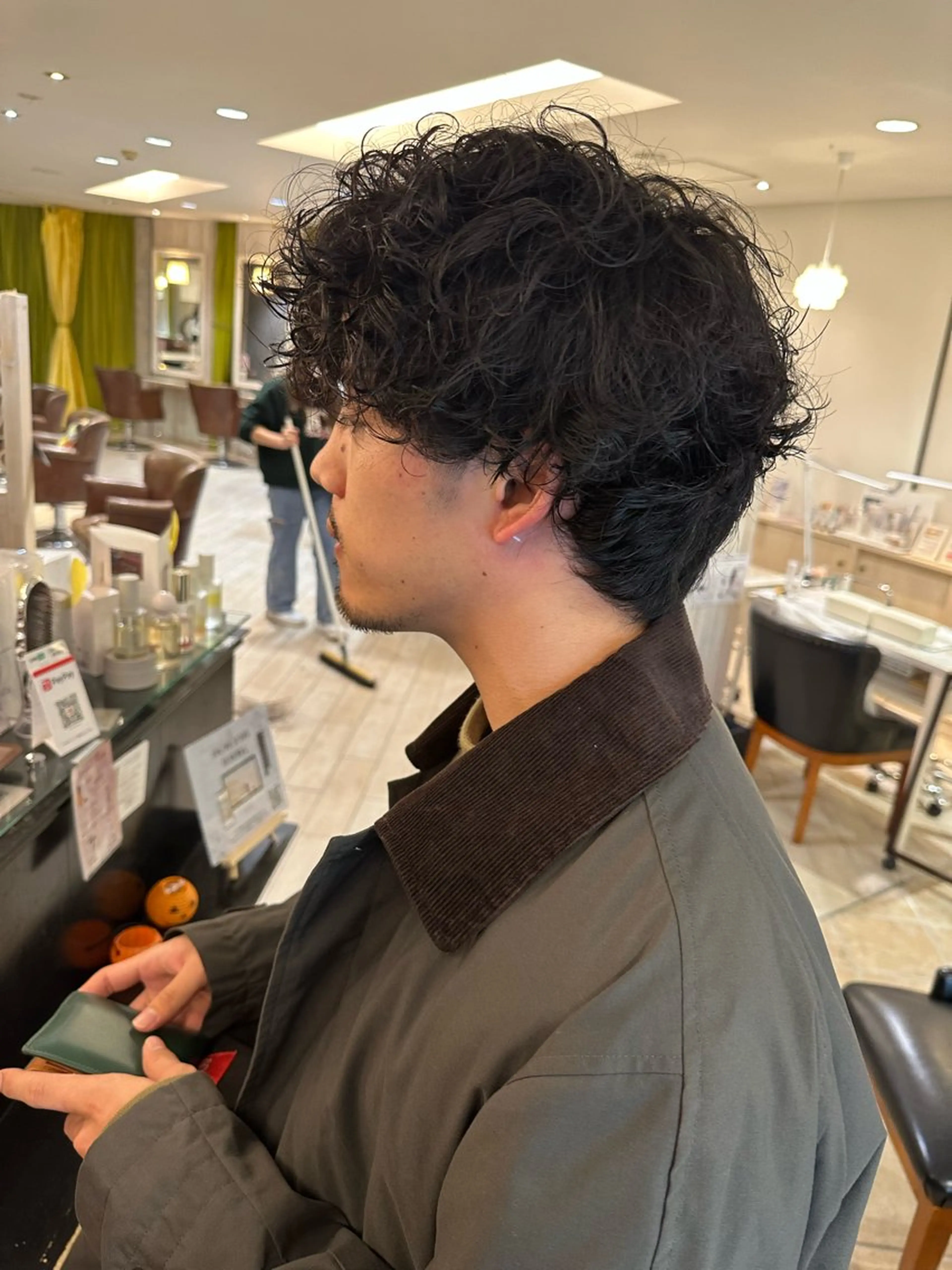 パーマ メンズ カット パーマ 増渕 駿介のヘアスタイル