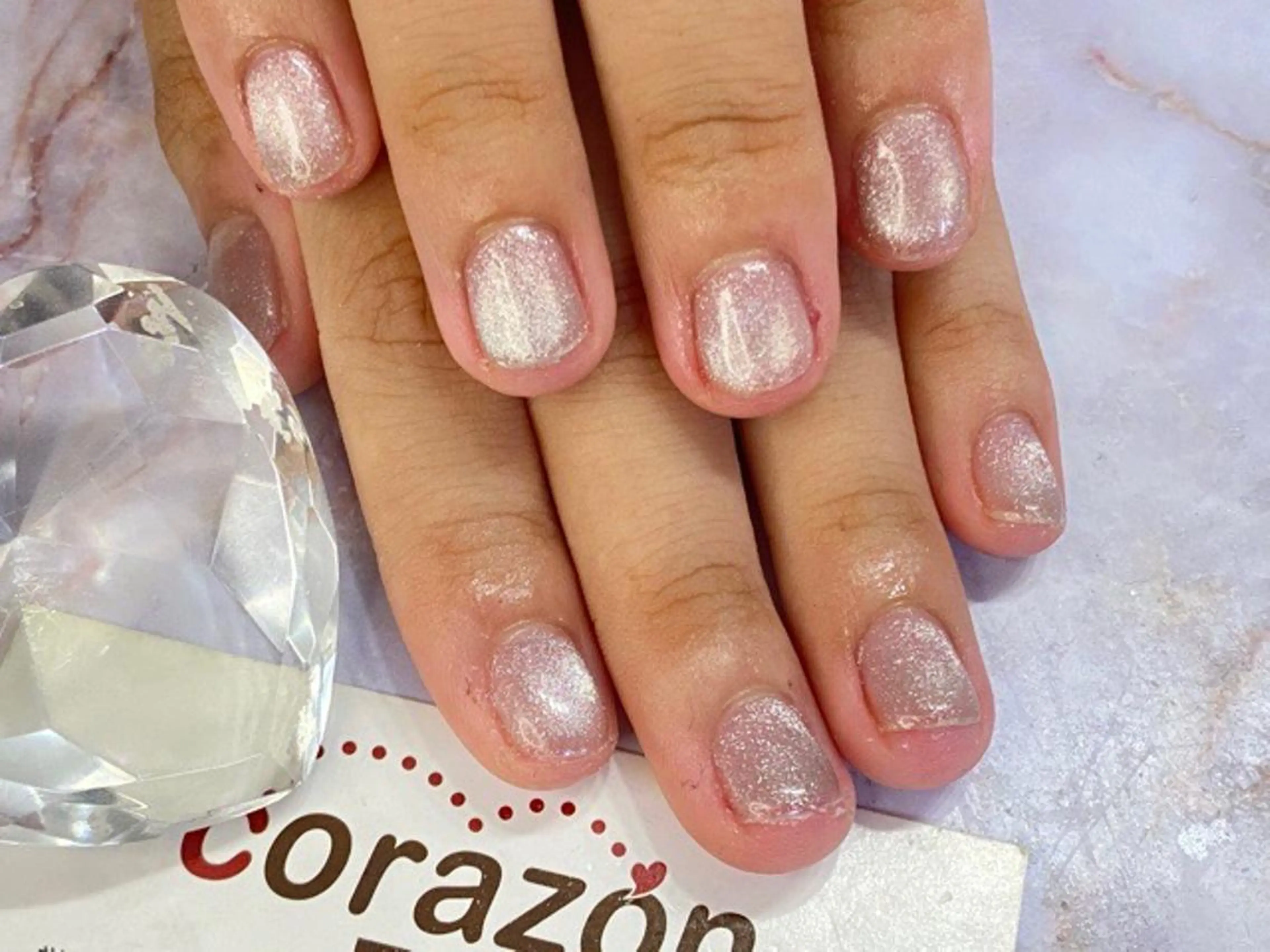 ネイル ジェルネイル マグネットネイル ワンカラーネイル シルバー ハンドネイル corazon所属・ネイリスト aicoのネイルデザイン