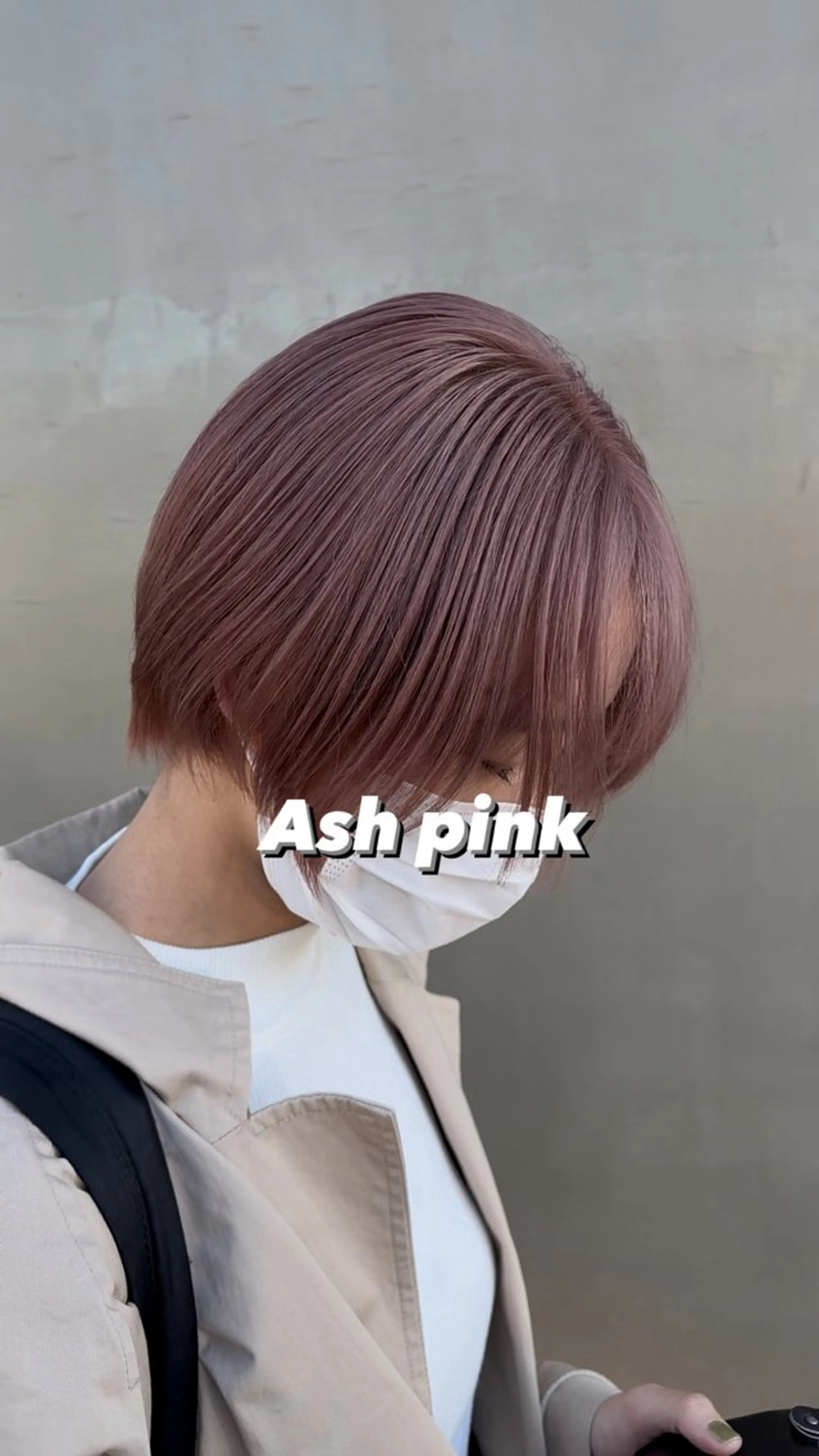 ショート カラー アッシュ ブリーチ ピンクカラー 各務原/カラー/ブリ ーチお任せください！のヘアスタイル