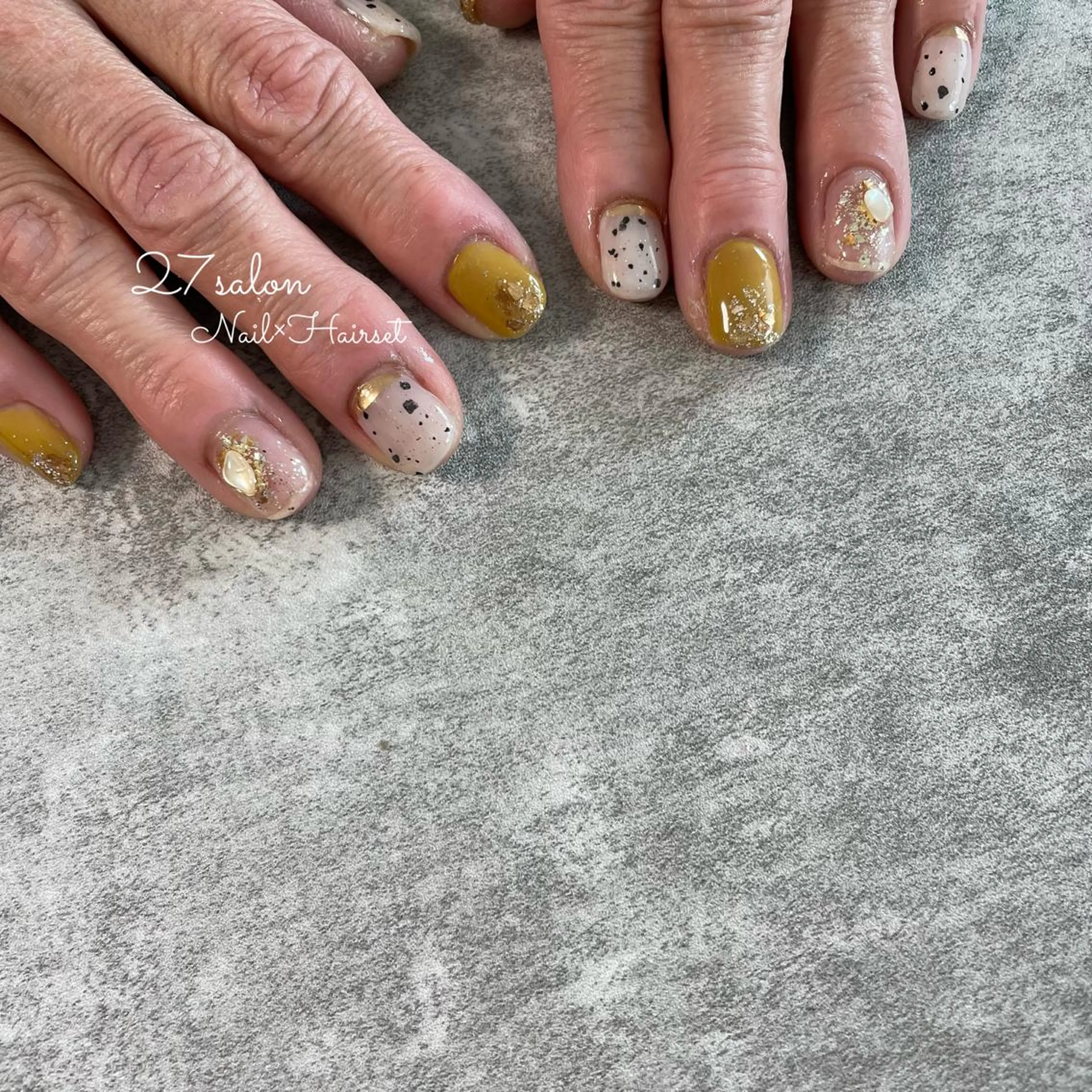 ネイル 黄色 27salon yuinaのネイルデザイン